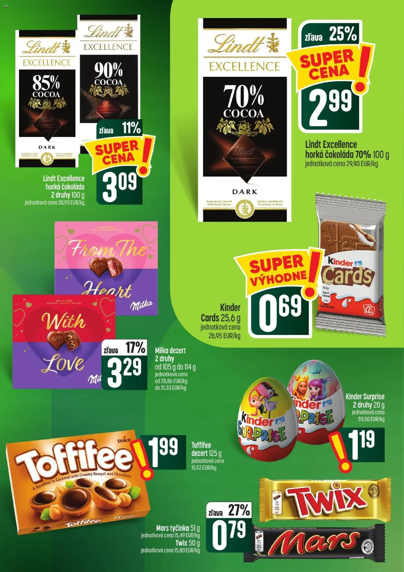 Nové COOP Jednota akcie – leták je platný od 15.10.2026 | Strana: 37 | Produkty: Lindt, Mars tyčinka, Čokoláda, Toffifee