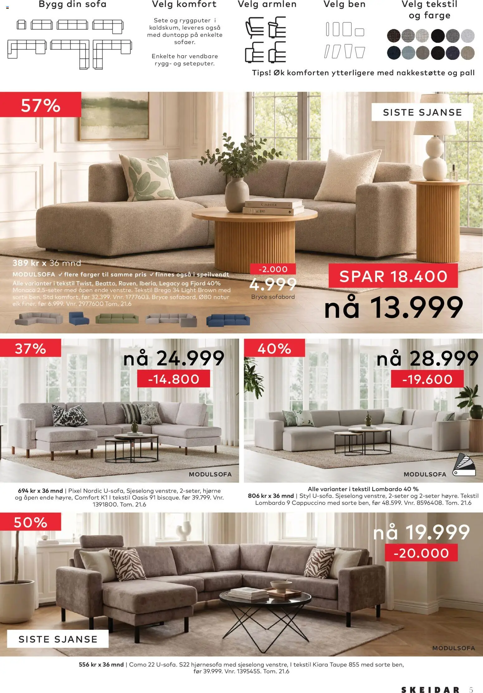 {H1} | Side: 5 | Produkter: Sofa, Sjeselong, Dishwasher powder