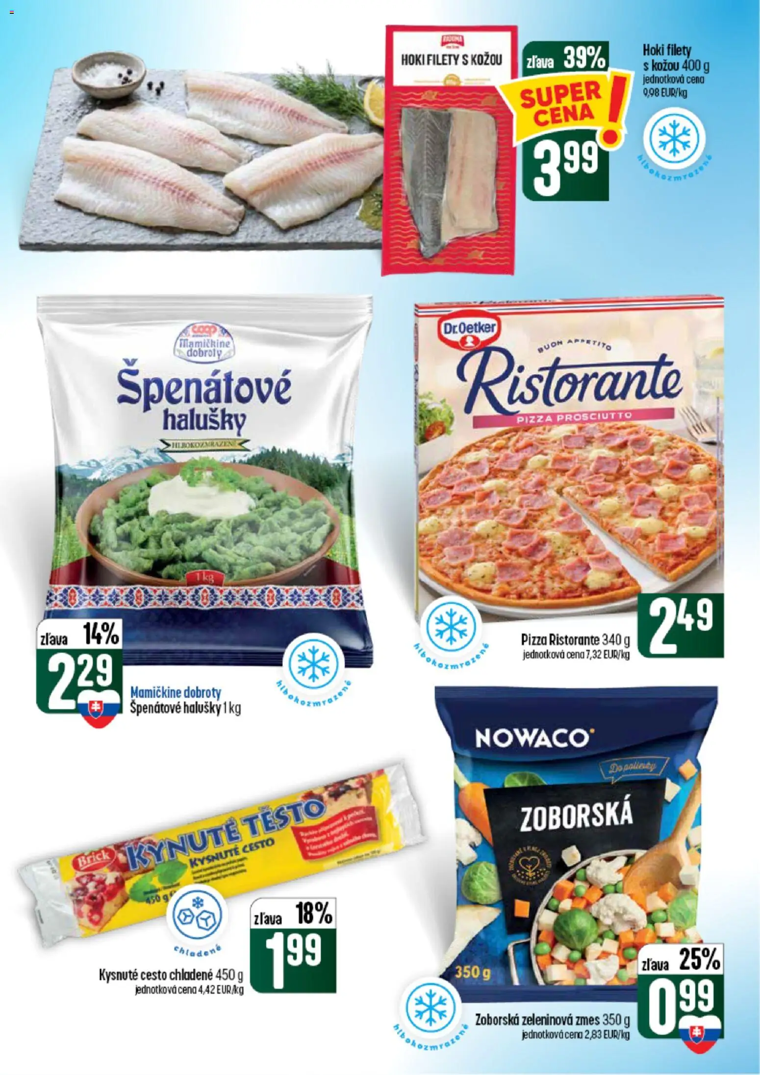 Nové COOP Jednota akcie – leták je platný od 10.09.2026 | Strana: 18 | Produkty: Pizza, Cesto, Prosciutto, Zeleninová zmes