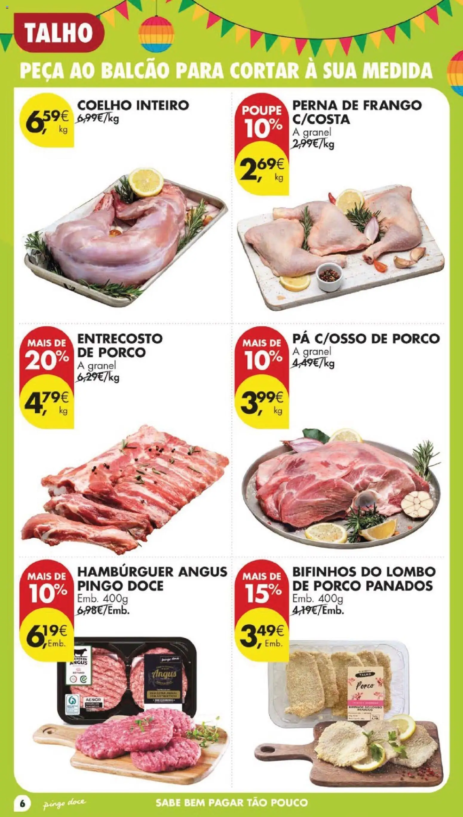 Pingo Doce folheto │ válido de 23/06/2026 | Página: 10 | Produtos: Frango, Hambúrguer, Lombo, Coelho