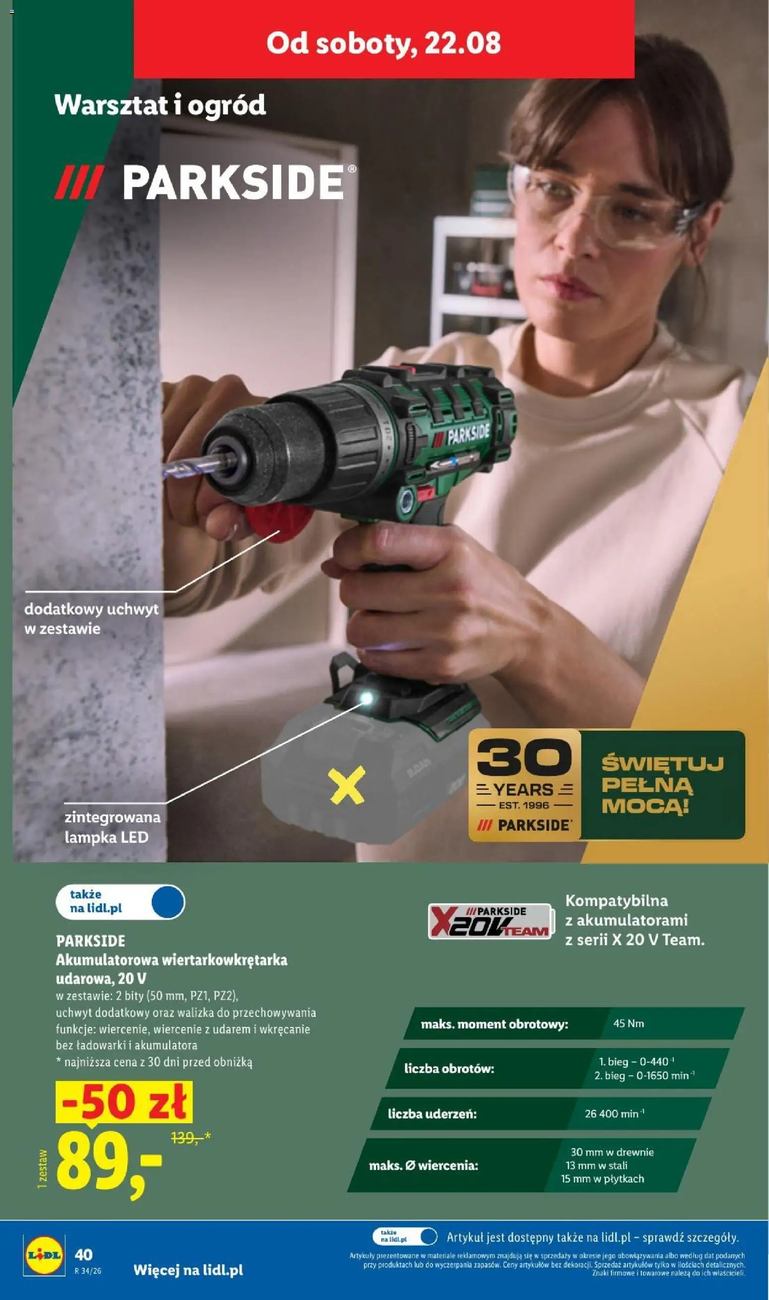 Lidl gazetka od 17.08.2026 | Strona: 52 | Produkty: Walizka, Lampka led
