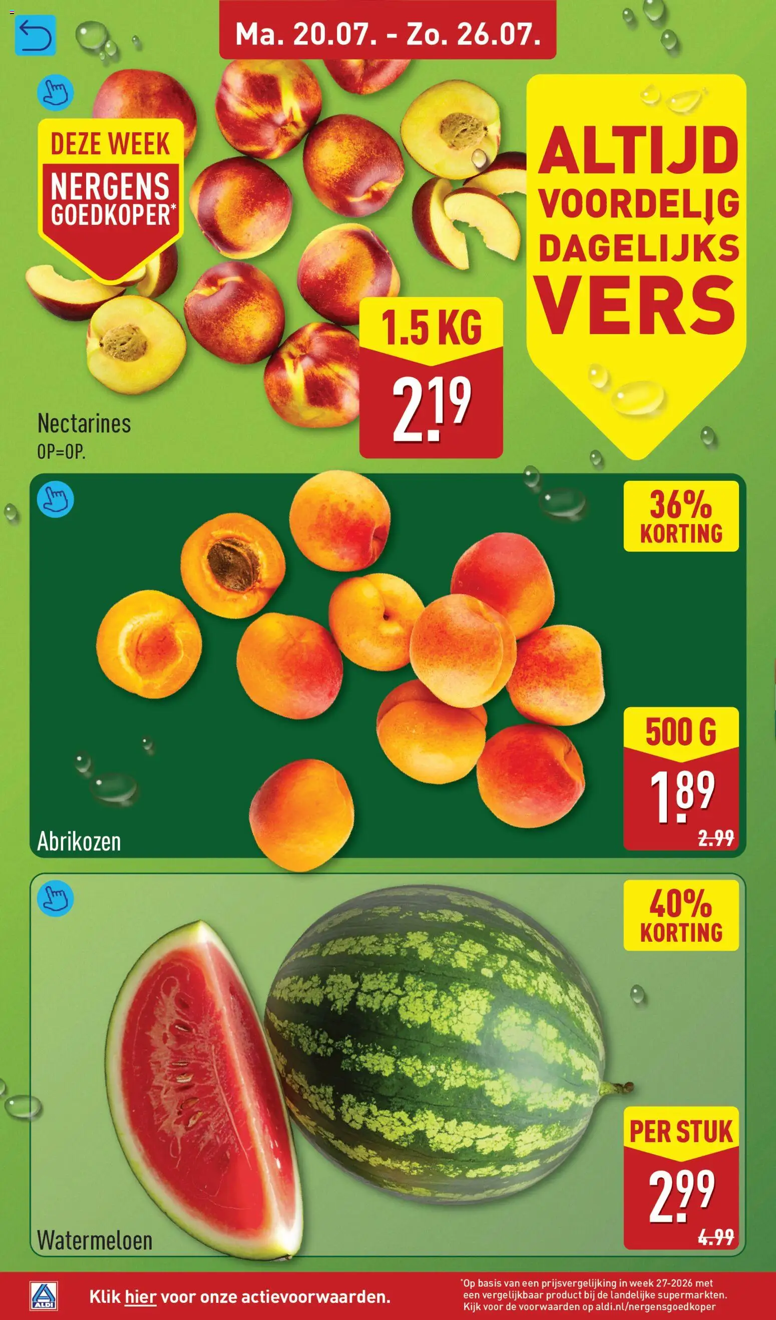 {H1} | Pagina: 4 | Producten: Nectarines, Abrikozen, Watermeloen