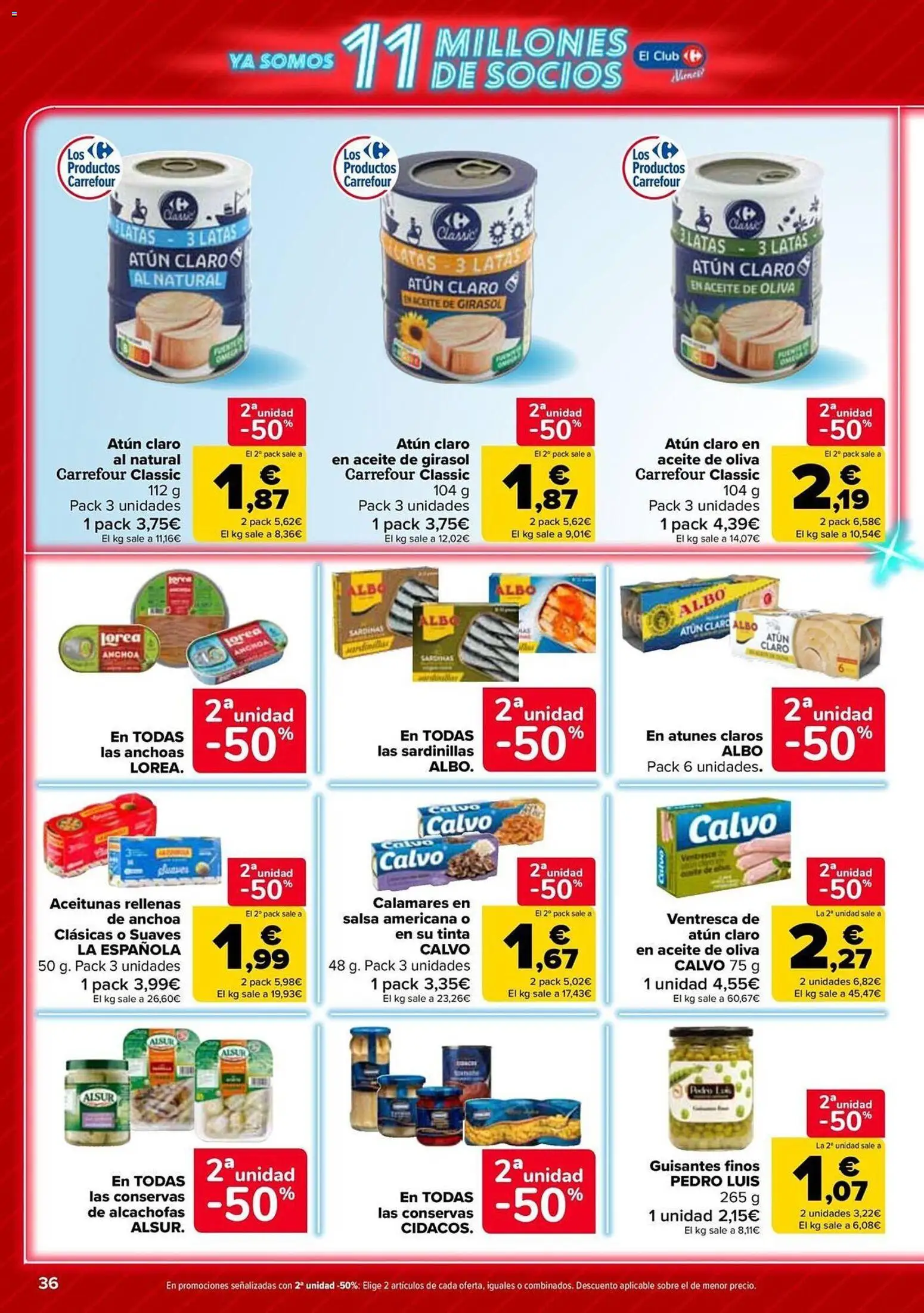Carrefour folleto │ válido desde el 12.05.2026 | Página: 36 | Productos: Calamares, Aceite de oliva, Aceite de girasol, Anchoa