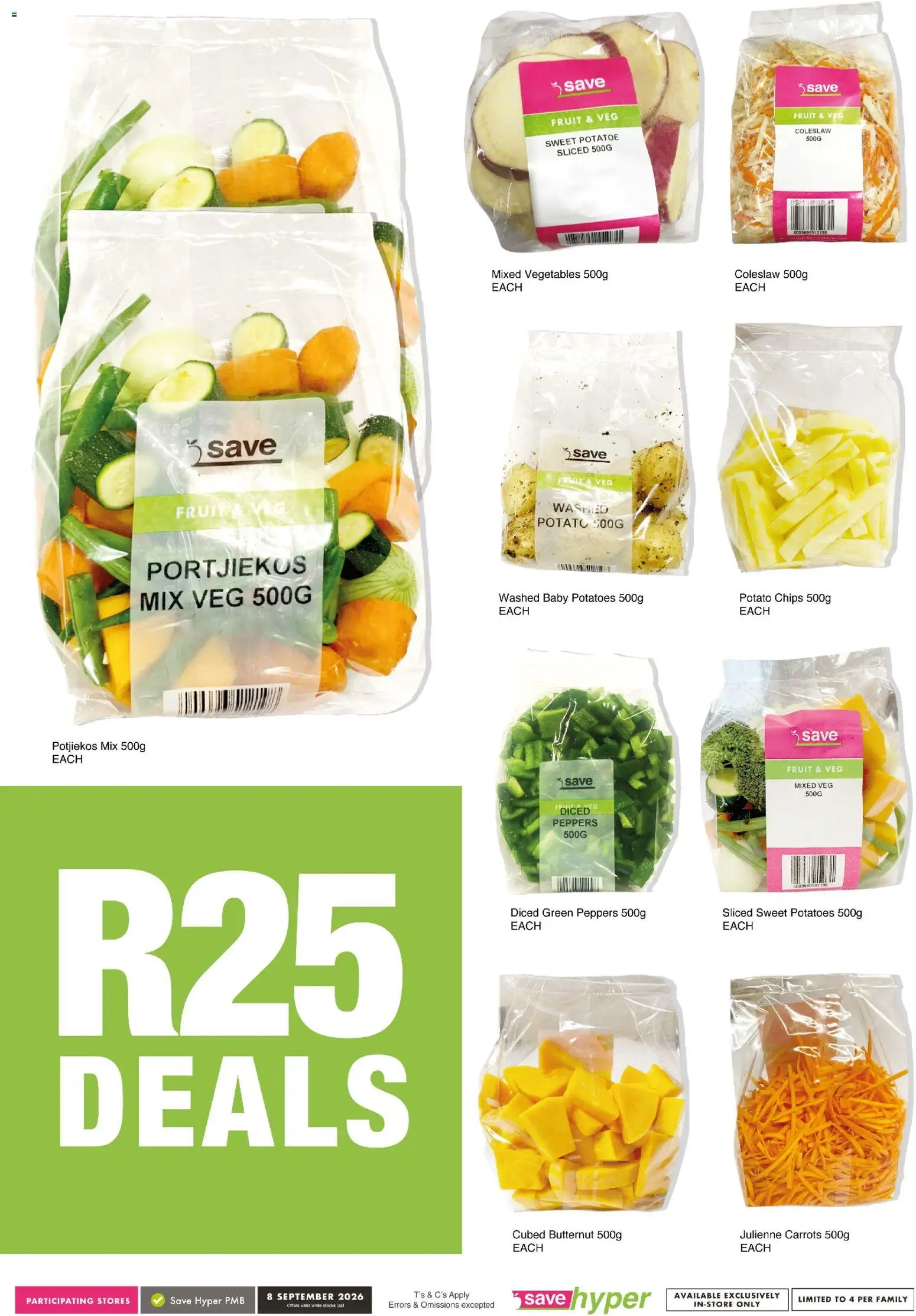 New Save catalogue – valid from 08/09/2026 | Page: 2 | Products: Carrots, Potatoes, Vegetables, Fruit