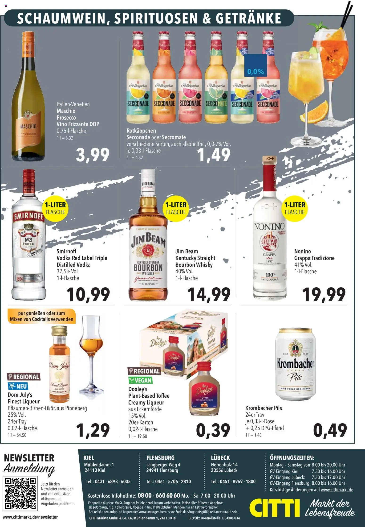 CITTI Markt Aktuelle Angebote für Profis – gültig ab 01.07.2026 | Seite: 8 | Produkte: Jim beam, Prosecco, Vodka, Uhr