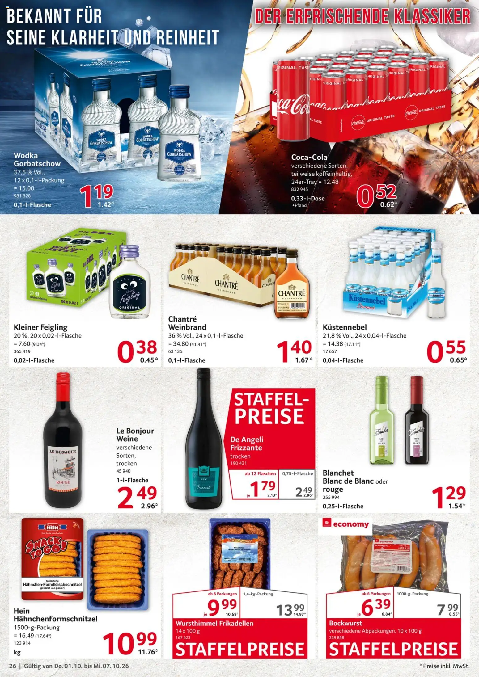 Selgros Prospekt – gültig ab 01.10.2026 | Seite: 26 | Produkte: Kleiner feigling, Box, Rouge, Wodka