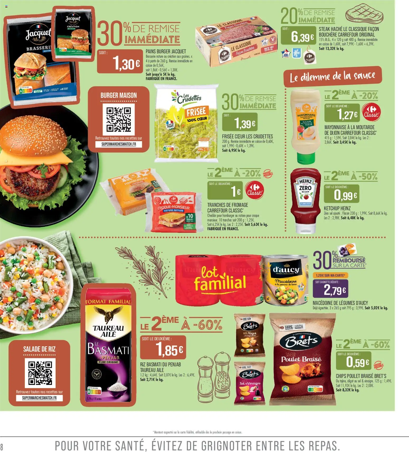 {H1} | Page: 8 | Produits: Riz basmati, Moutarde, Cheddar, Chips