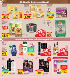 Interspar akciós újság - amely érvényes a következő dátumtól: 2026.07.02. | Oldal: 14 | Termékek: Macskaalom, Macskaeledel, Whiskas, Tusfürdő