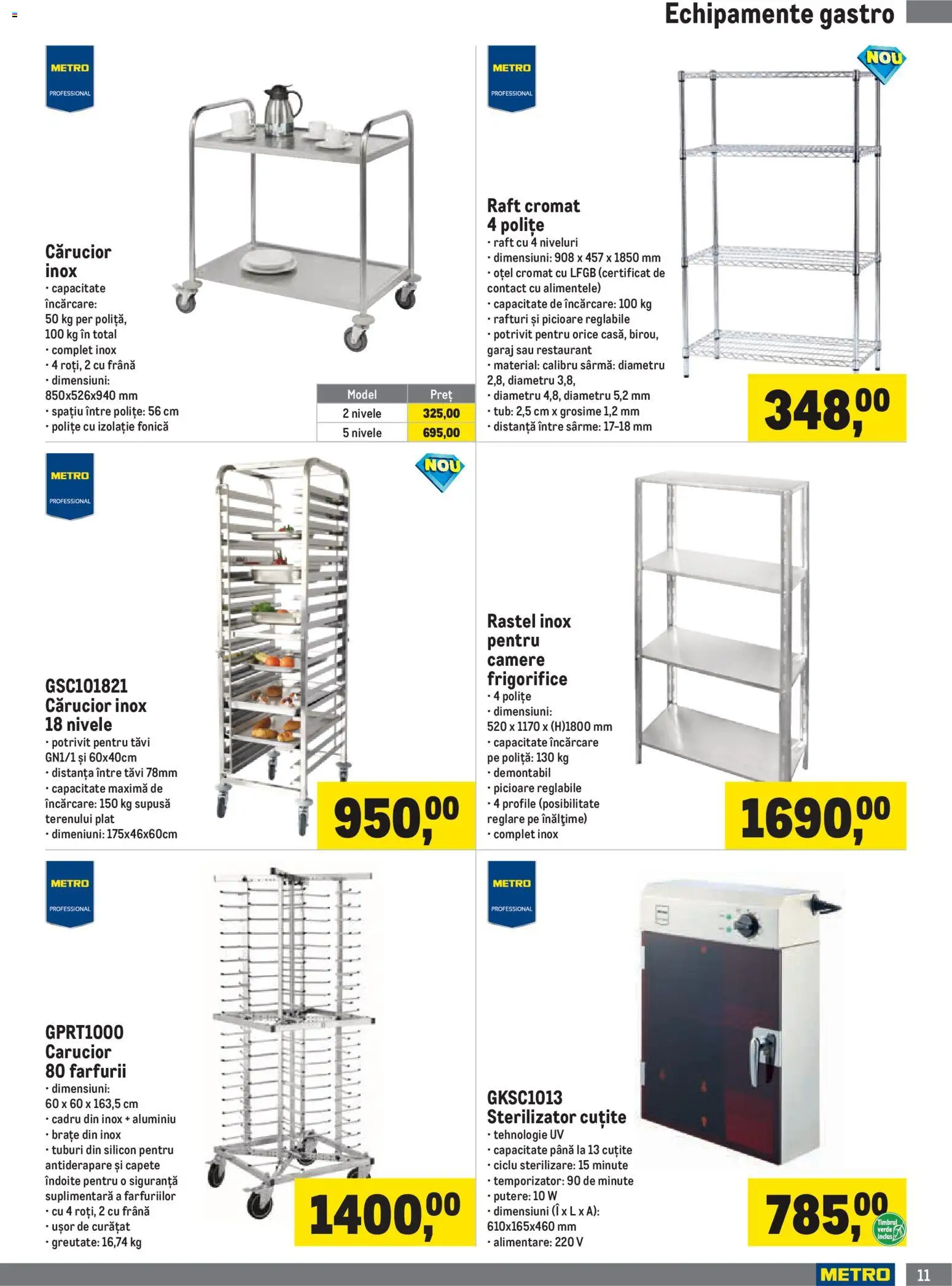 Noul catalog Metro – valabil de la 01.10.2026 | Pagină: 11 | Produse: Gastro, Raft