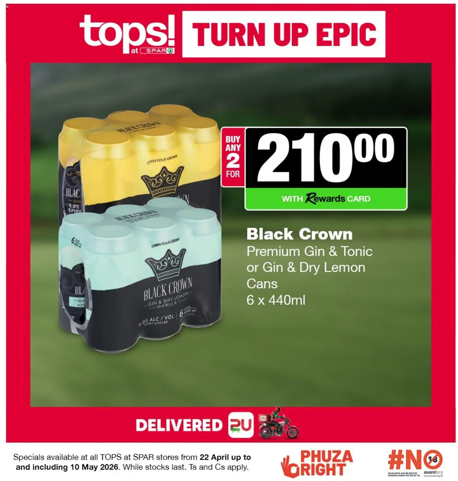 New Tops at Spar catalogue – valid from 22.04.2026 | Page: 21 | Products: Tonic, Cooler, Gin, Lemon