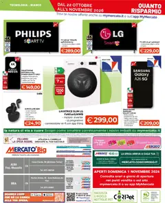 Anteprima del volantino Mercatò volantino Big valido a partire dal 22/10/2026 | Pagina: 24 | Prodotti: Smartphone samsung, smart TV, Centrifuga, Smartphone
