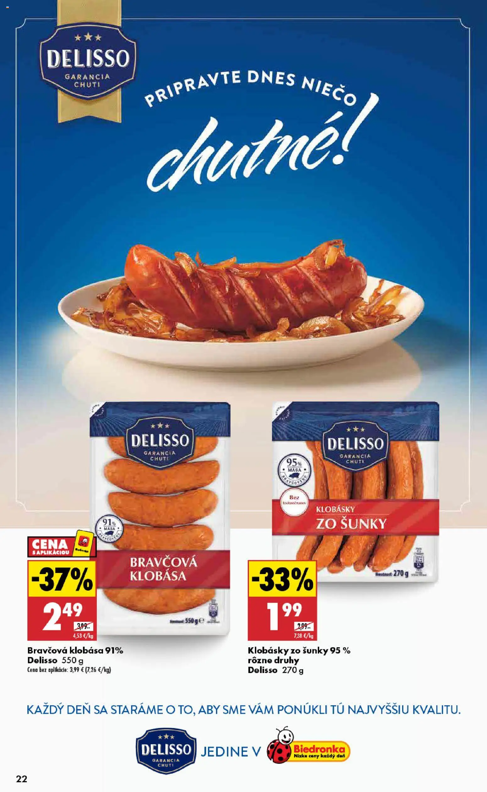 Nové Biedronka akcie – leták je platný od 30.04.2026 | Strana: 22 | Produkty: Klobása