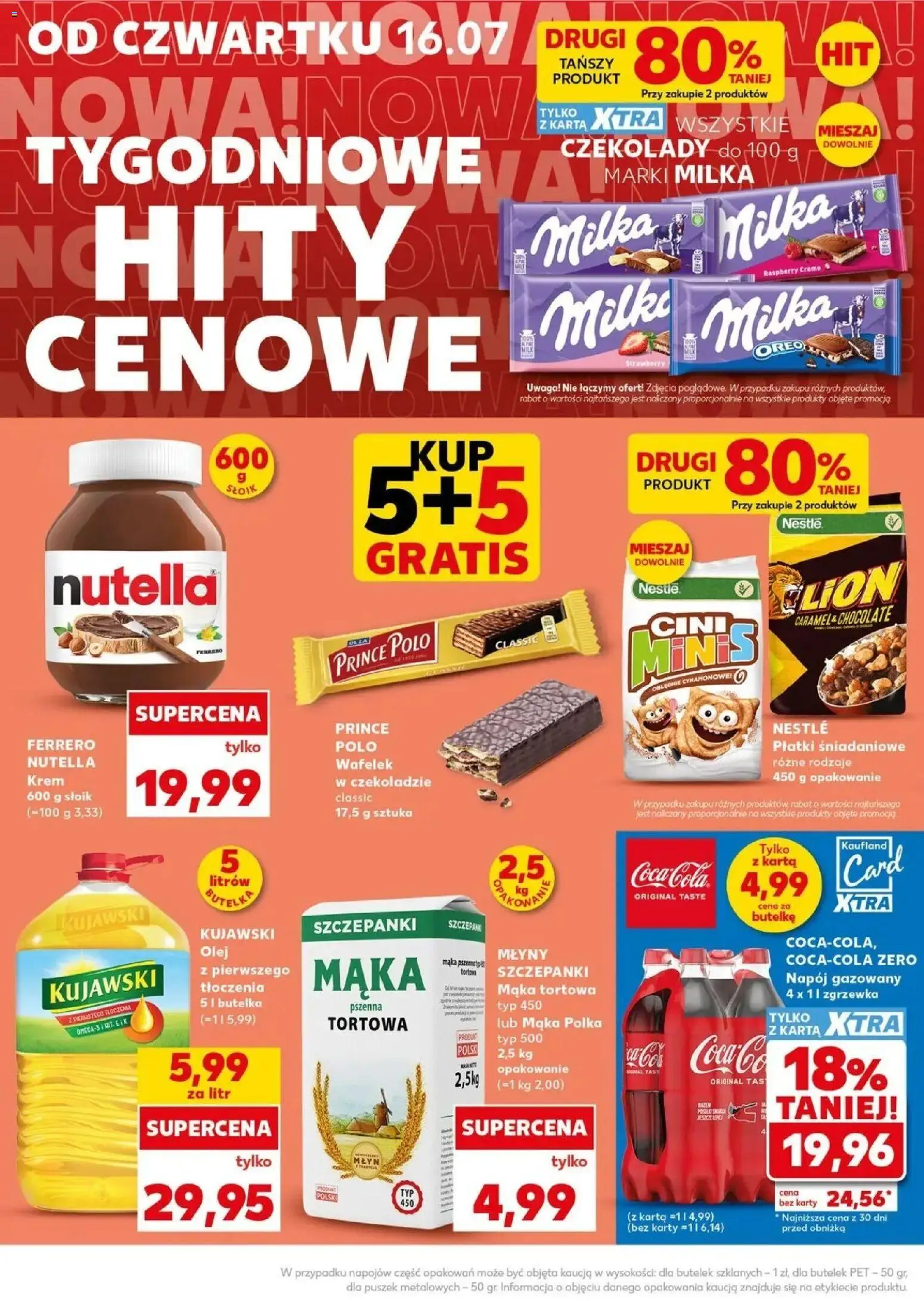 Kaufland gazetka - Mocny start od 20.07.2026 | Strona: 8 | Produkty: Nutella, Wafelek, Płatki, Mąka