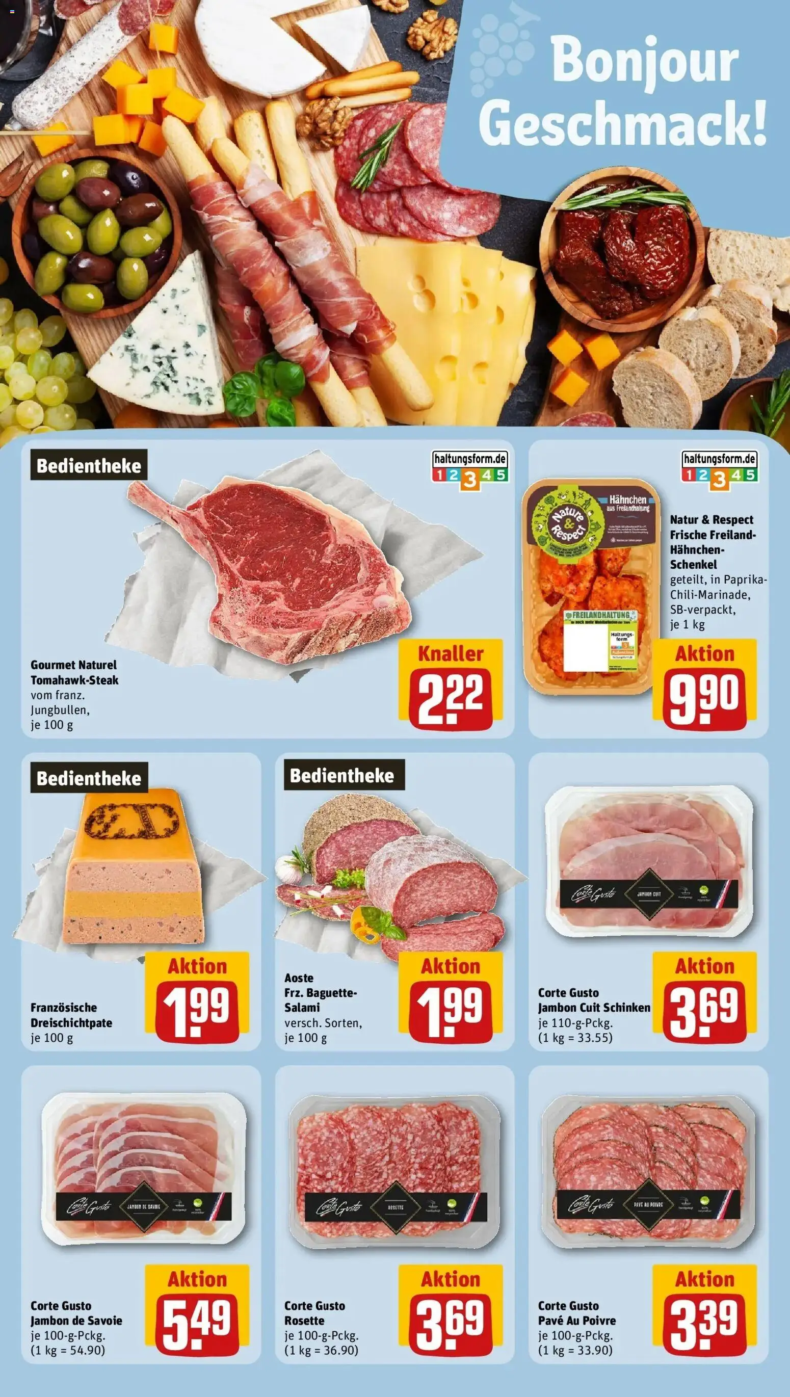 Rewe Prospekt Flieden – gültig ab 27.07.2026 | Seite: 19 | Produkte: Hahnchen, Baguette, Paprika, Schinken