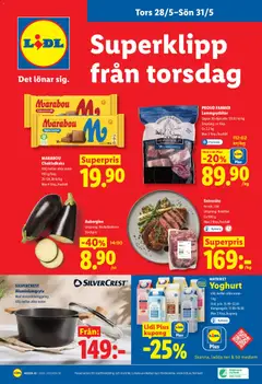 Lidl erbjudanden - Förhandsvisning av reklamblad från butik Lidl aktuell från 25.05.2026 | Sida: 28 | Produkter: Chokladkaka, Entrecote, Yoghurt, Aubergine