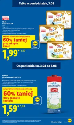Náhled letáku Lidl Polsko leták od 03.08.2026 | Strana: 9 | Produkty: Mléko, Máslo
