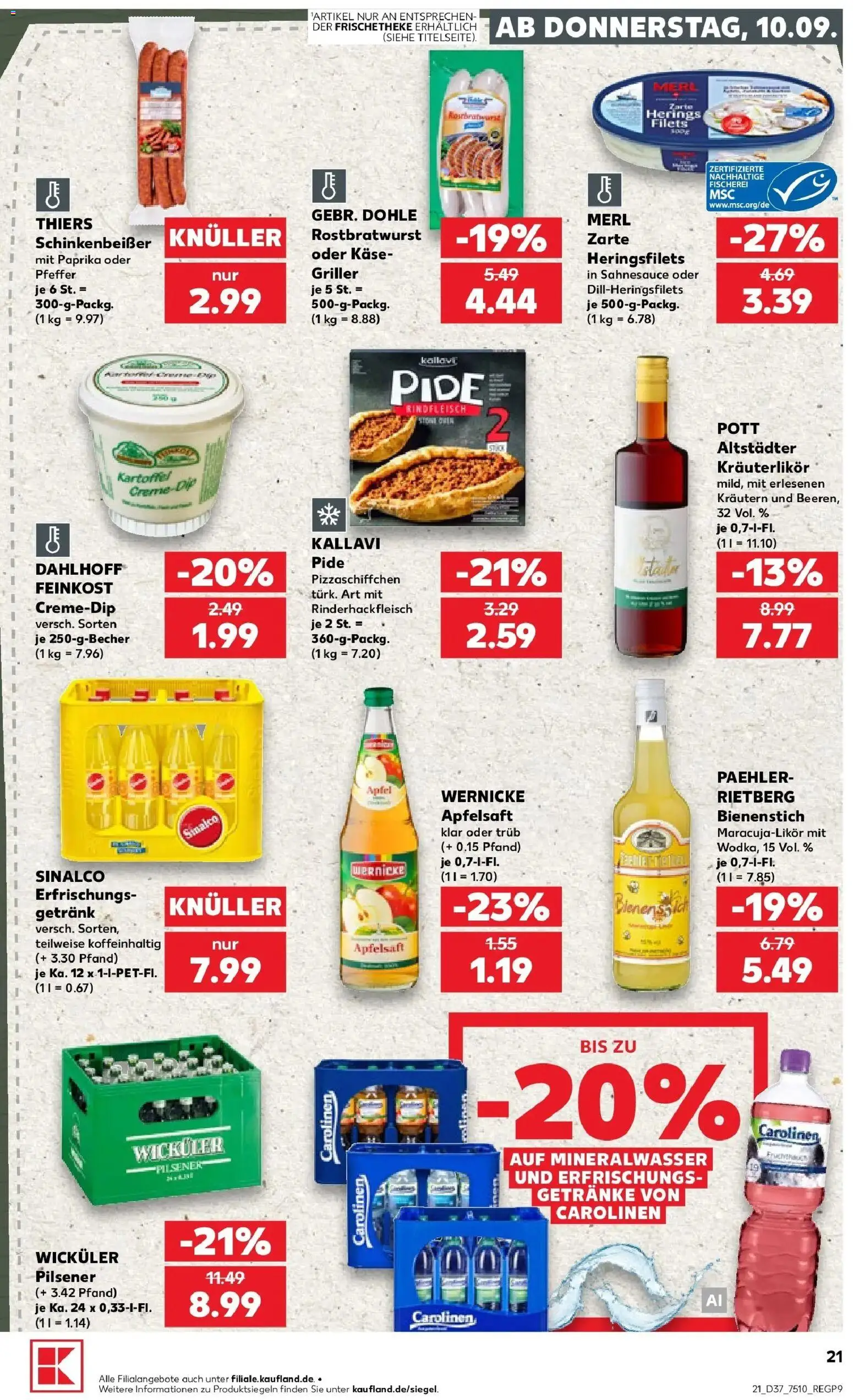 Kaufland Prospekt Rheda-Wiedenbrück – gültig ab 07.09.2026 | Seite: 30 | Produkte: Käse, Mineralwasser, Paprika, Pfeffer