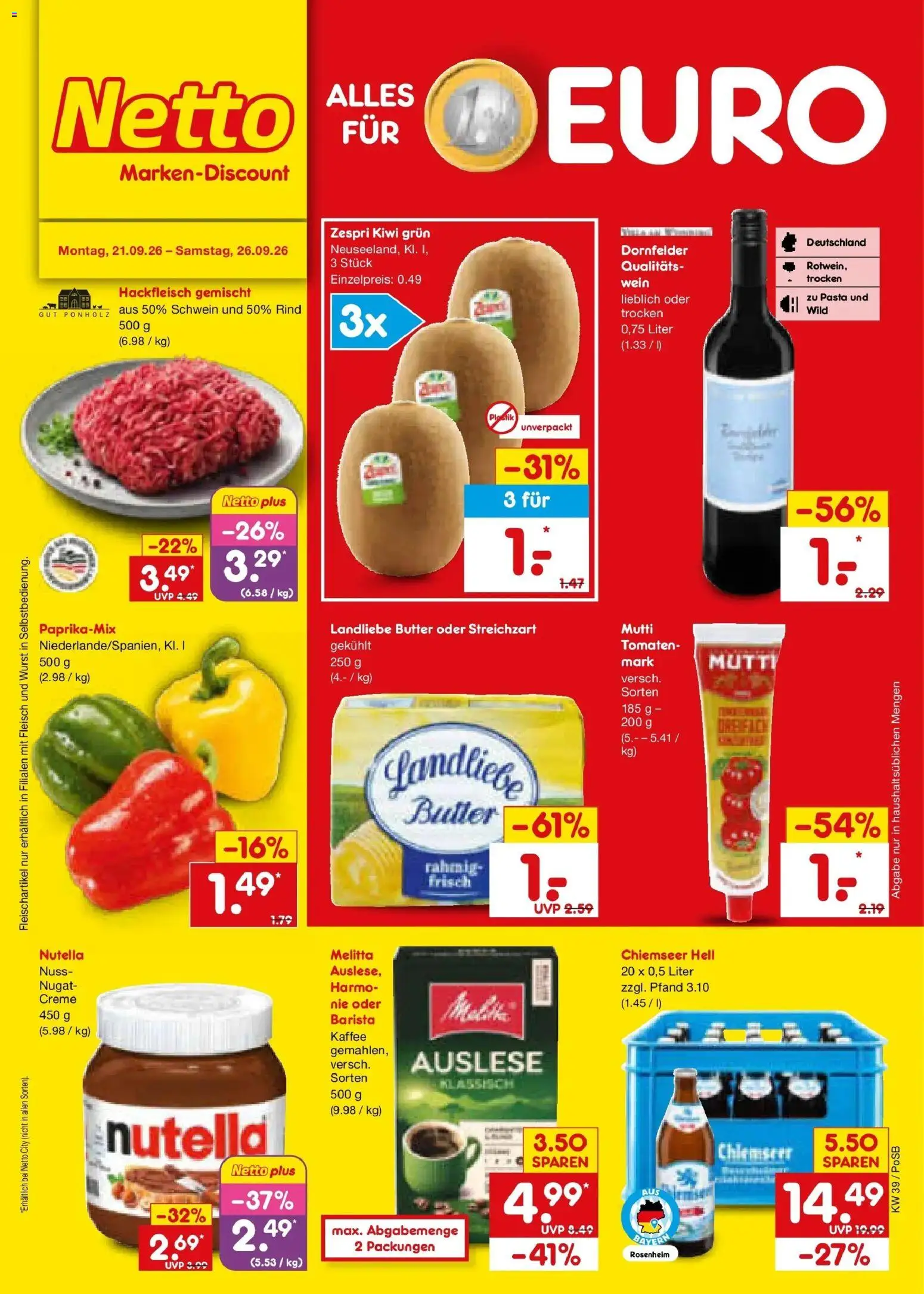 Netto Marken Discount Montag, 21. September