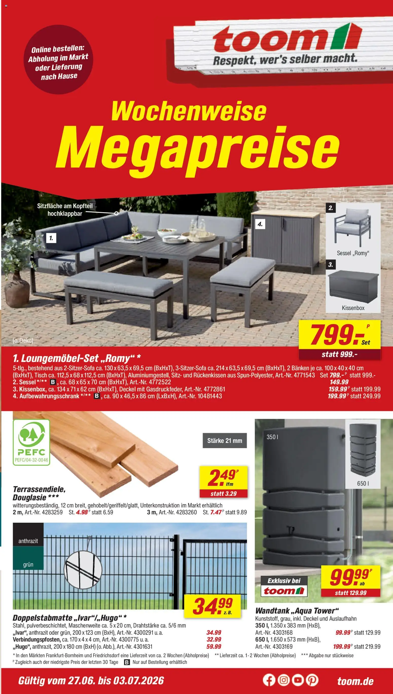 Toom Baumarkt Prospekt – gültig ab 27.06.2026 | Seite: 3