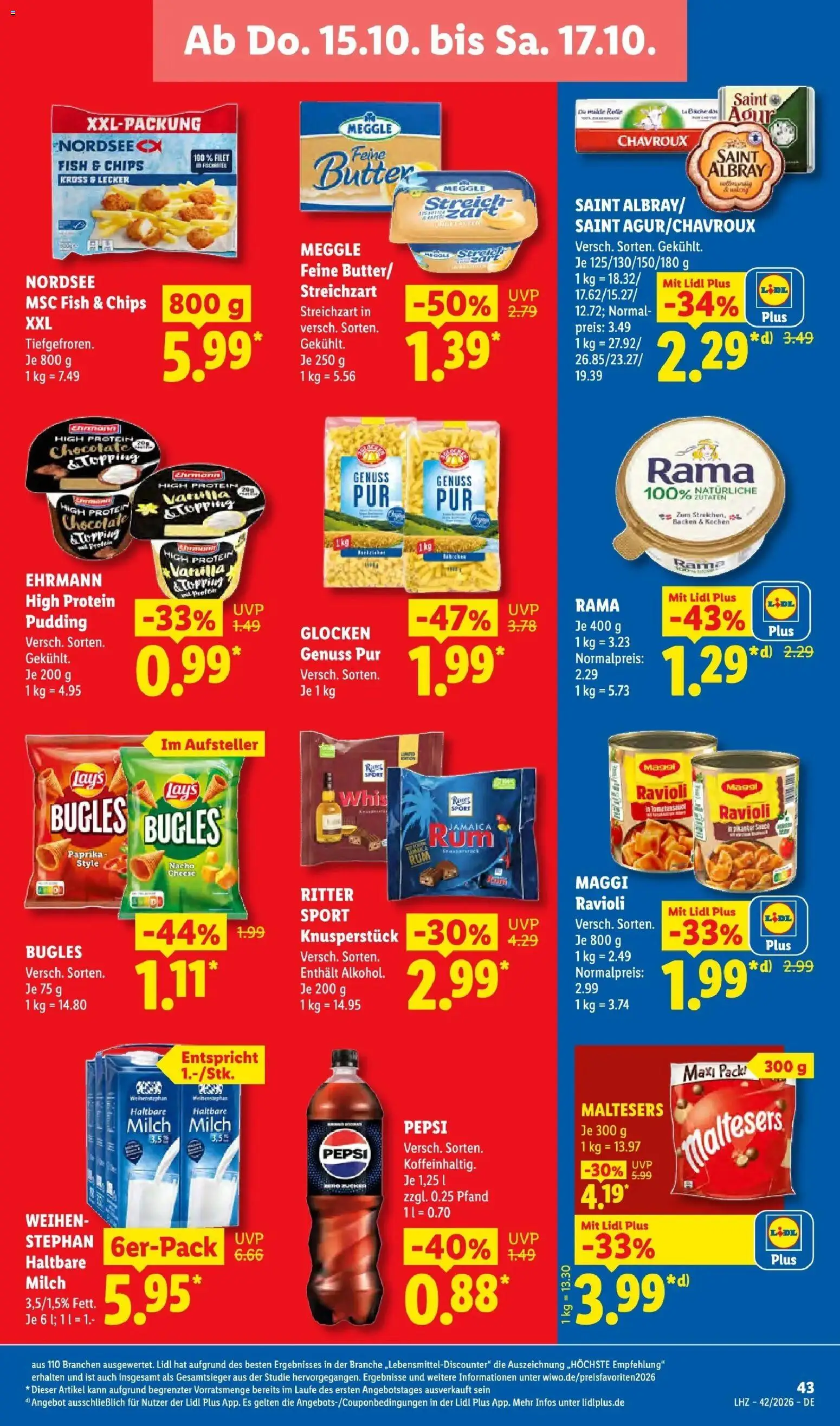 Lidl Prospekt Höxter (ab 12.10.2026) zum Blättern » Angebote | Seite: 65 | Produkte: Maggi, Ritter sport, Pudding, Pasta