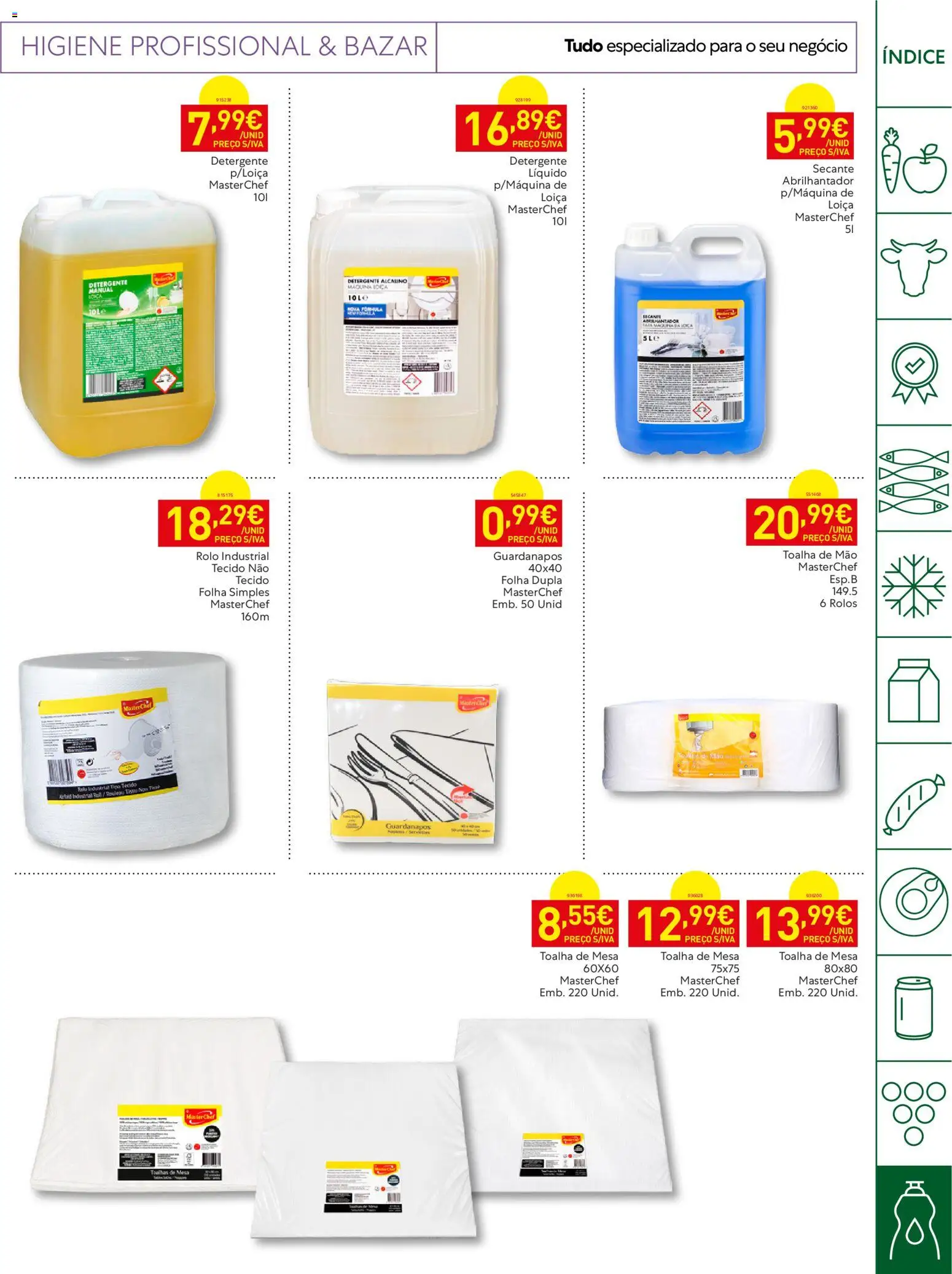 Recheio Horeca Madeira │ válido de 18/08/2026 | Página: 27 | Produtos: Abrilhantador, Guardanapos, Detergente, Toalha de mesa