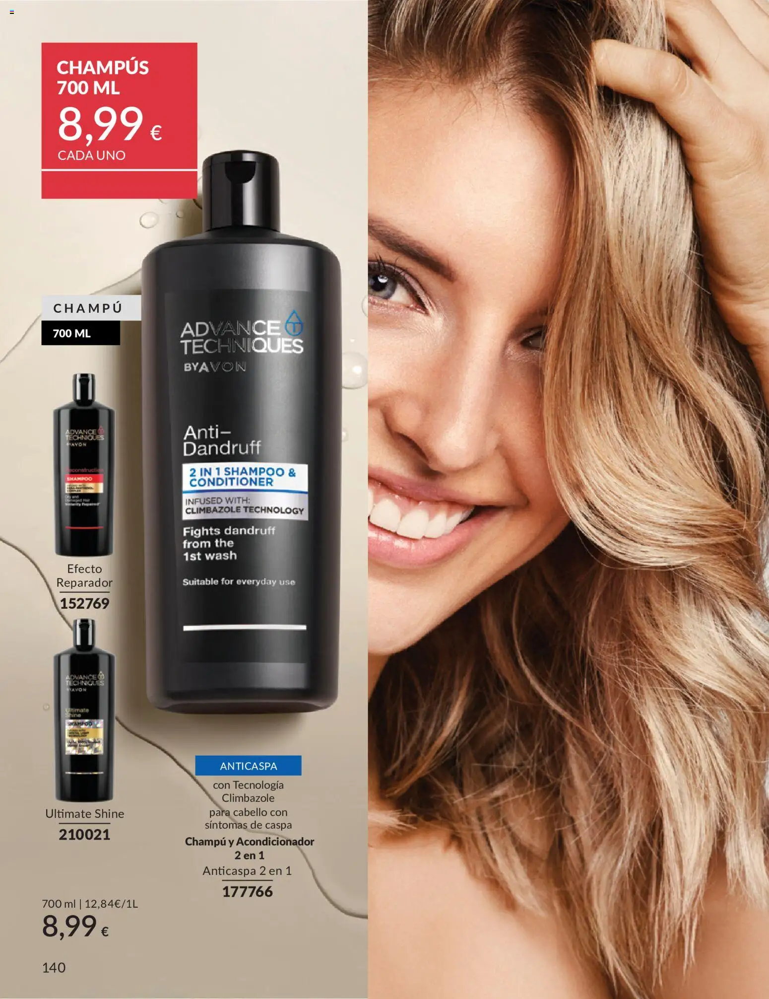 Catálogo AVON campaña 6 │ válido desde el 01.06.2026 | Página: 140 | Productos: Champú, Acondicionador