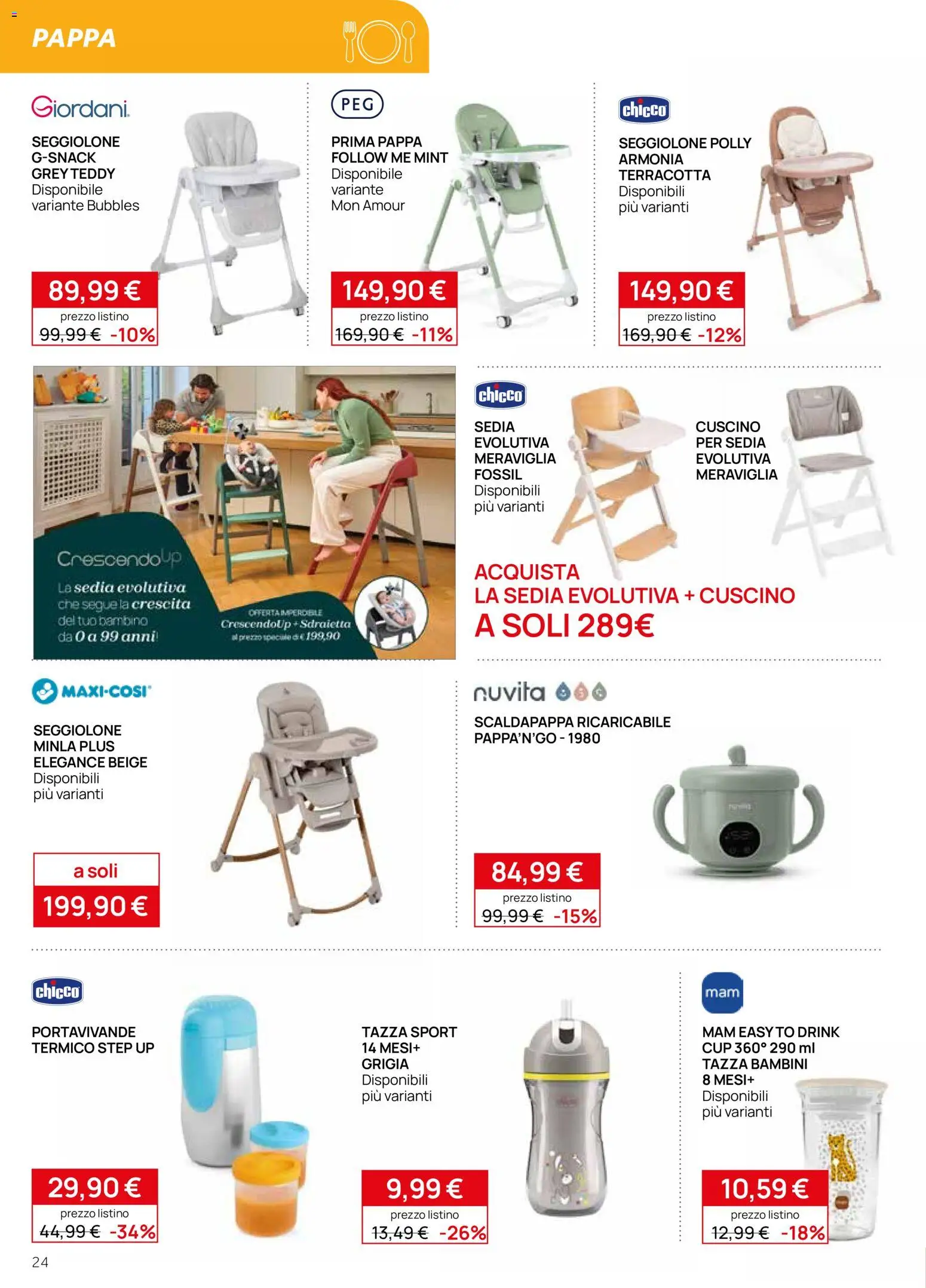 Volantino Prenatal del 20/08/2026 | Pagina: 24 | Prodotti: Cuscino, Sedia