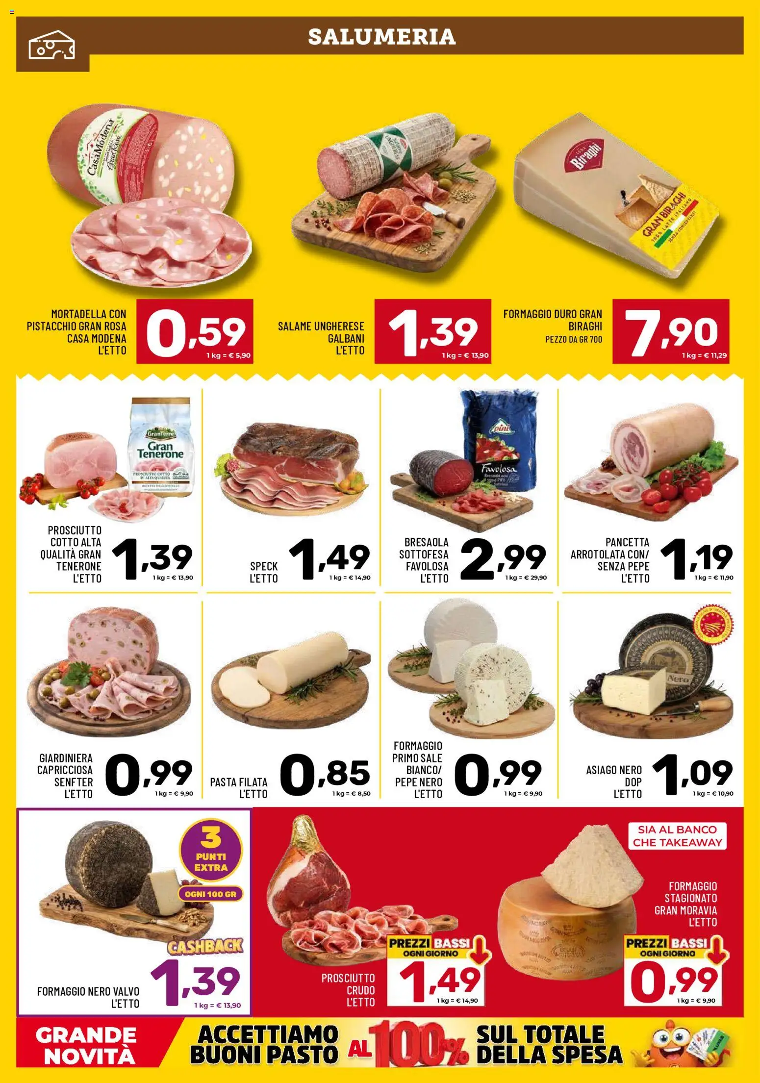 Volantino Il Centesimo del 21/08/2026 | Pagina: 2 | Prodotti: Pistacchio, Salame, Formaggio, Mortadella