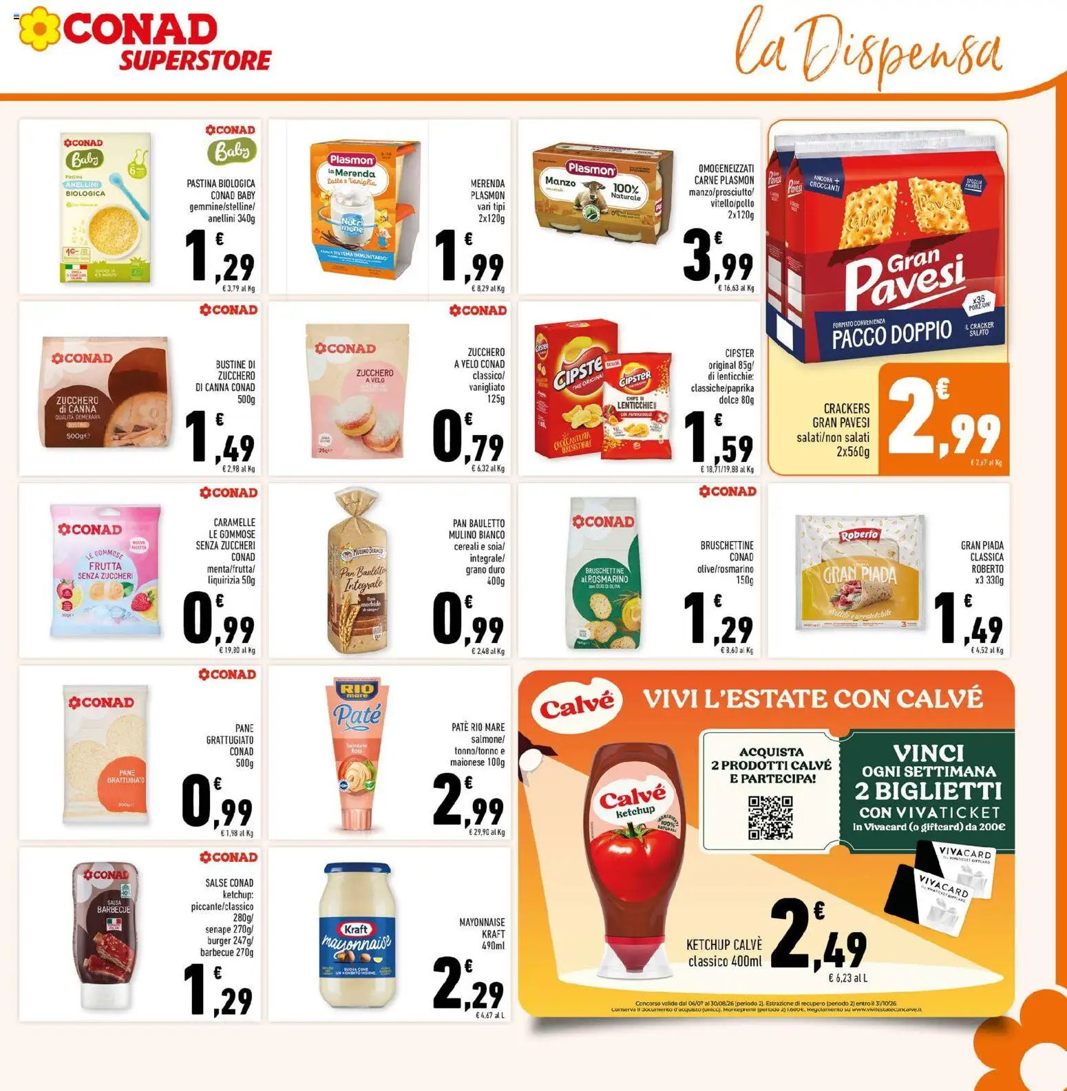 Volantino Conad del 01/07/2026 | Pagina: 19 | Prodotti: Paté, Lenticchie, Frutta, Barbecue