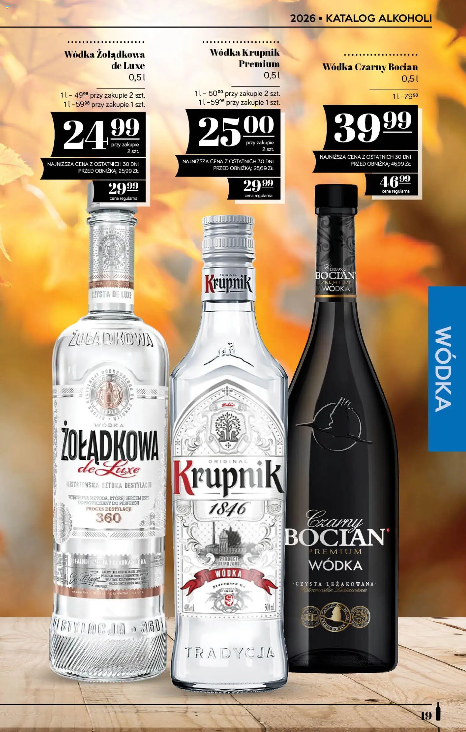 POLOmarket katalog - Alkoholi od 24.09.2026 | Strona: 19 | Produkty: Krupnik, Wódka Czarny bocian, Vodka, Wódka