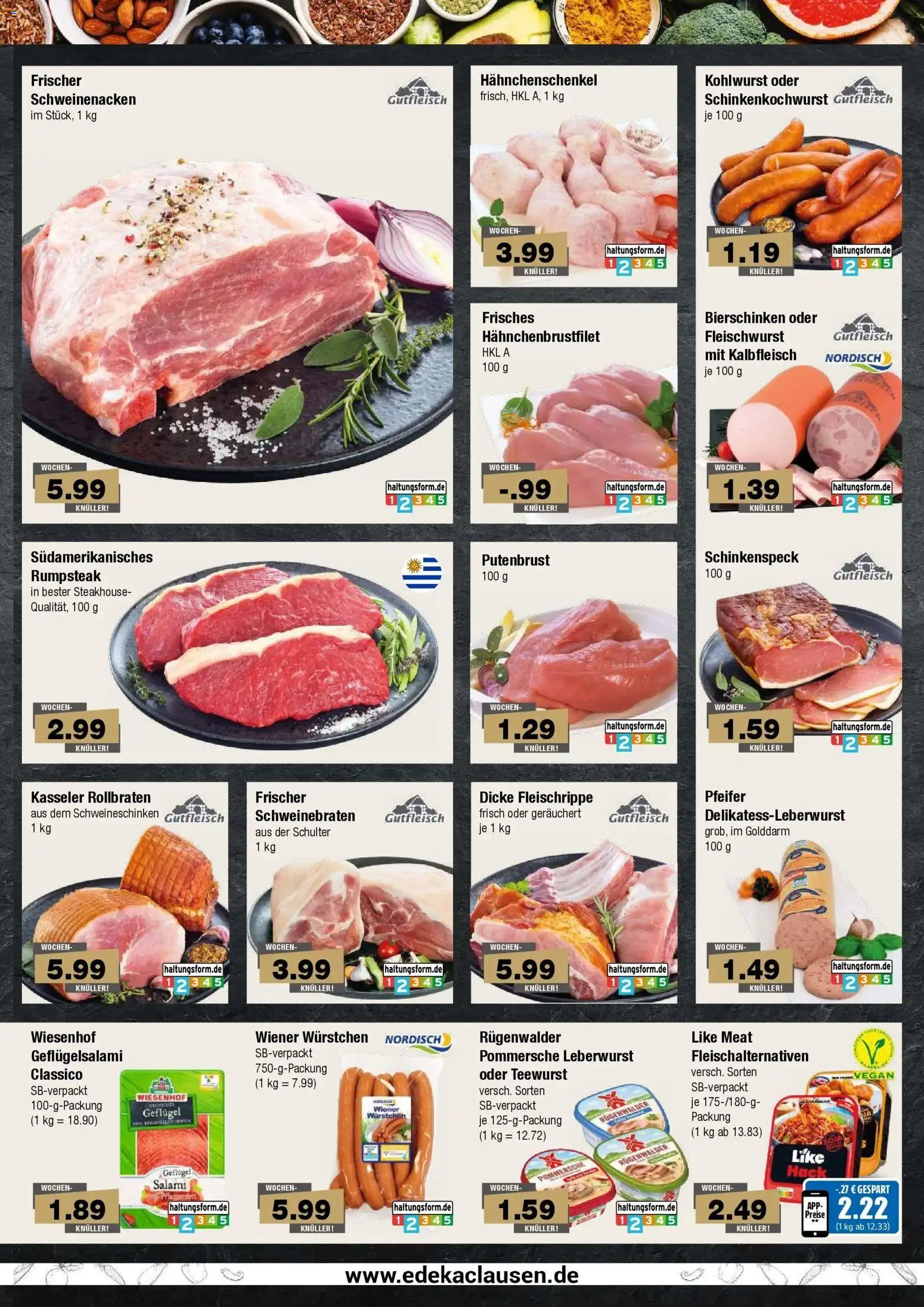 Edeka Prospekt Hamburg (ab 12.10.2026) » Angebote Online | Seite: 3 | Produkte: Wiener wurstchen, Like meat, Schulter, Salami