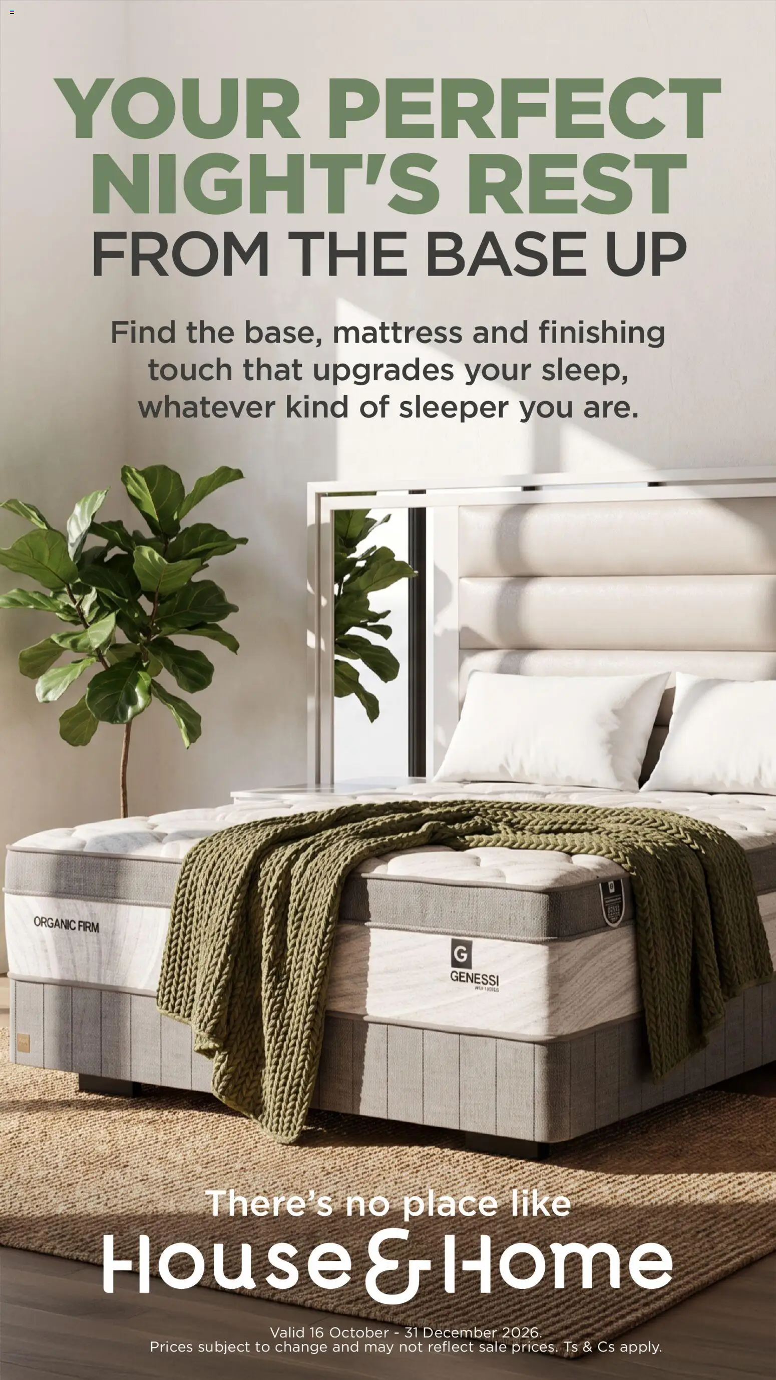 New House and Home catalogue – valid from 16/10/2026 | Page: 1 | Products: Mattress