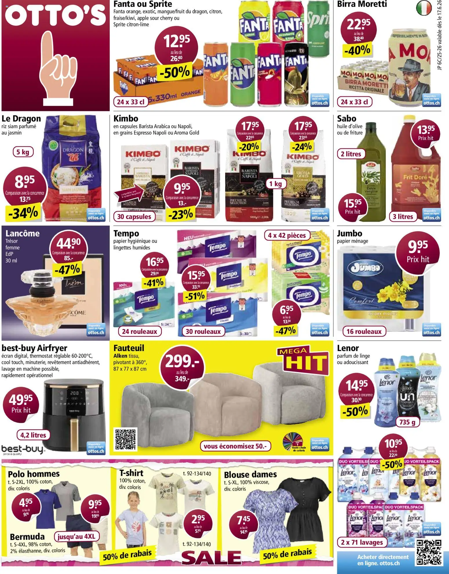Otto's aktionen FR – gültig ab 17.06.2026 | Seite: 1 | Produkte: Fanta, Sprite, Bermuda, Apple