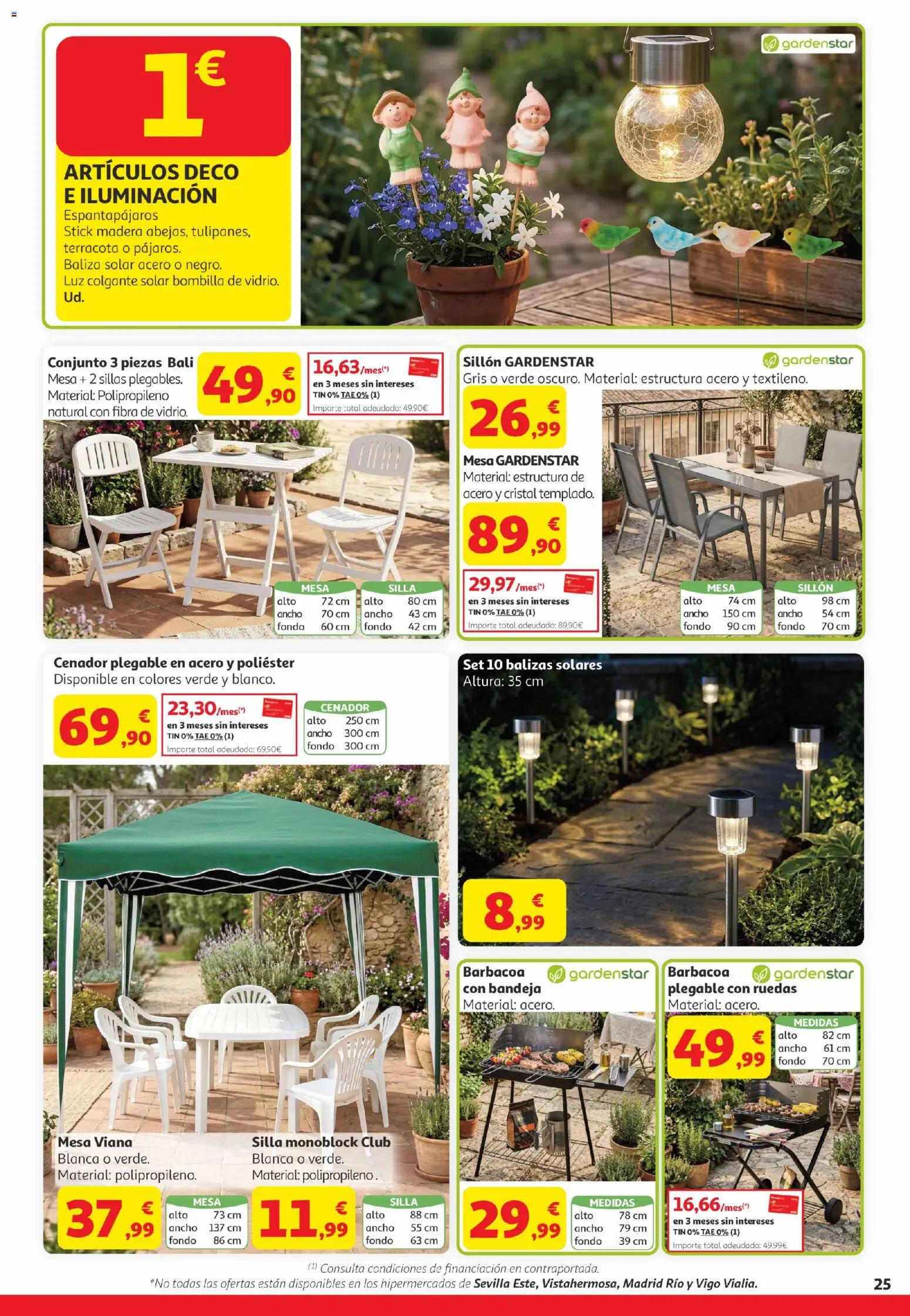 Alcampo Canarias │ válido desde el 21.04.2026 | Página: 25 | Productos: Bombilla, Bandeja, Mesa, Silla