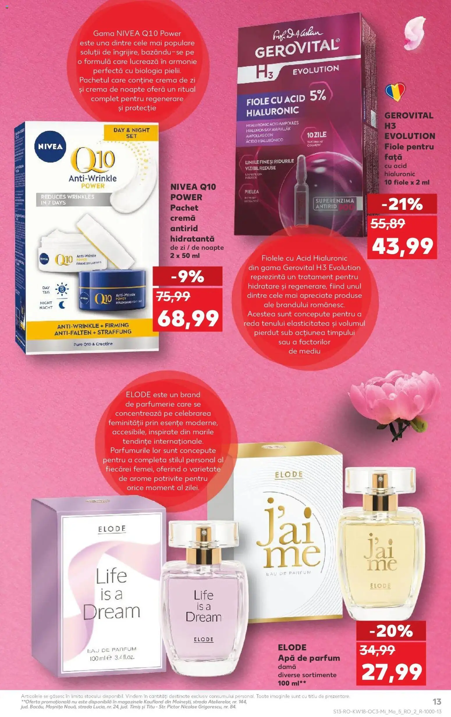 Noul catalog Kaufland – valabil de la 29.04.2026 | Pagină: 13 | Produse: Apă de parfum, Cremă de zi, Parfum, Apă