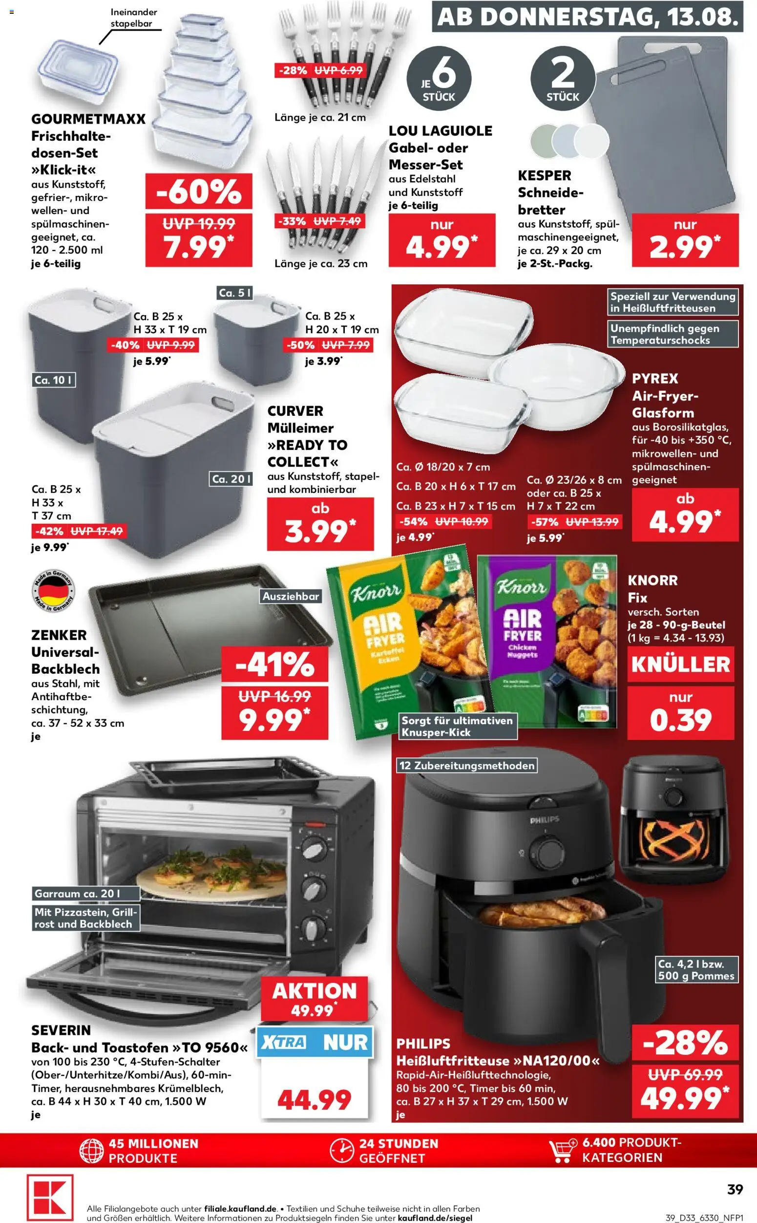Kaufland Prospekt Kiel – gültig ab 13.08.2026 | Seite: 39 | Produkte: Philips, Grill, Pommes, Heißluftfritteuse