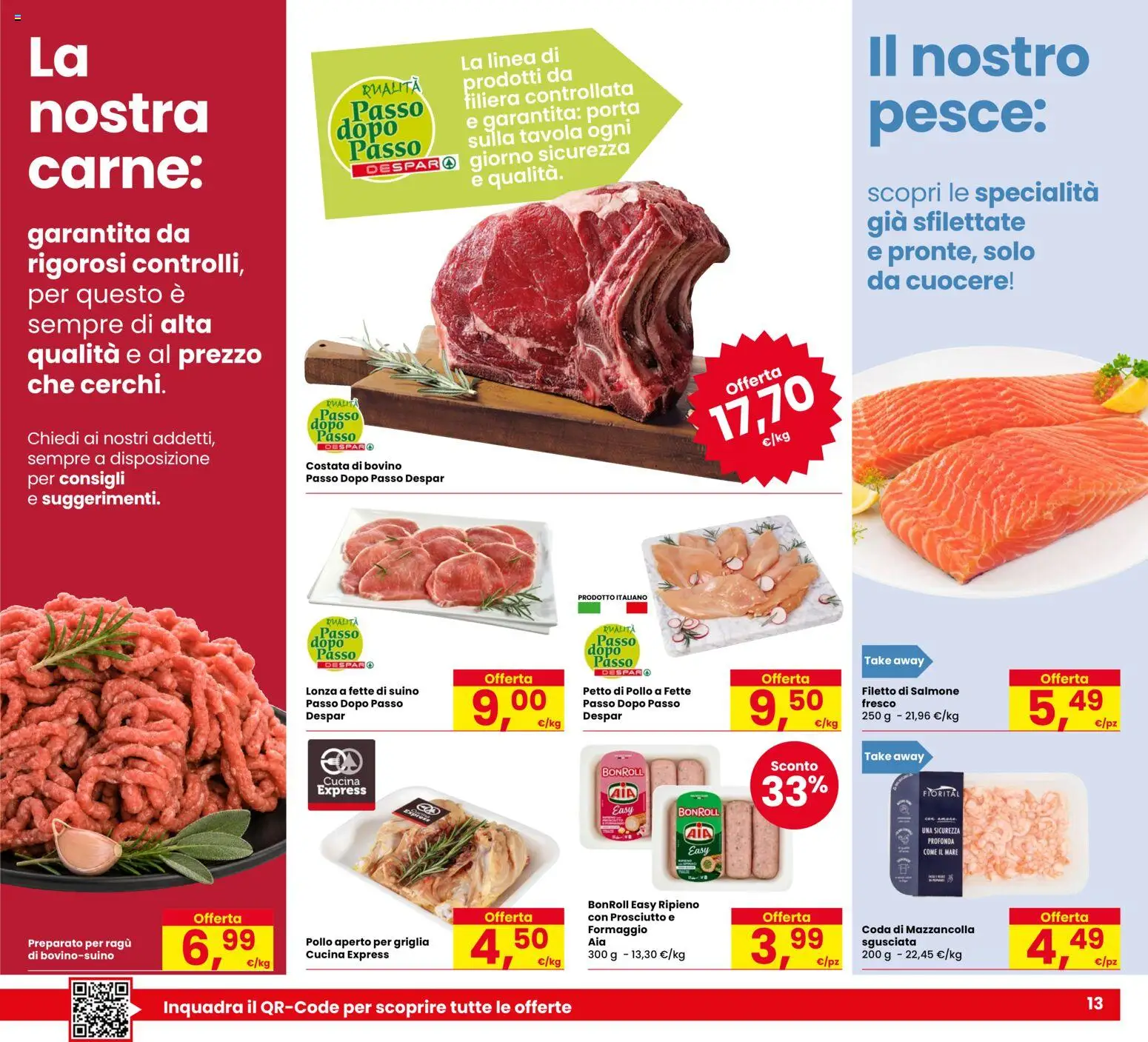 Volantino Despar del 23/06/2026 | Pagina: 13 | Prodotti: Bovino, Petto di Pollo, Pollo, Prosciutto