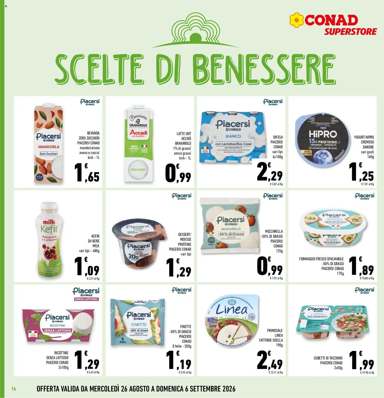 Volantino Conad del 26/08/2026 | Pagina: 14