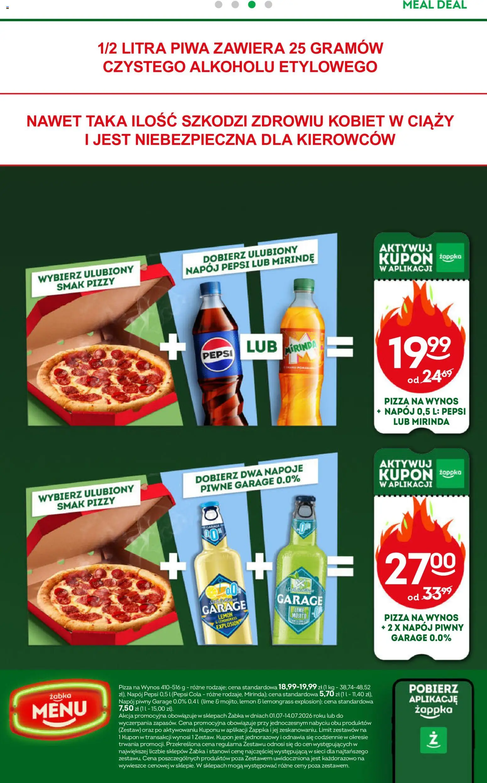Żabka gazetka od 01.07.2026 | Strona: 60 | Produkty: Napoje, Pepsi, Pizza