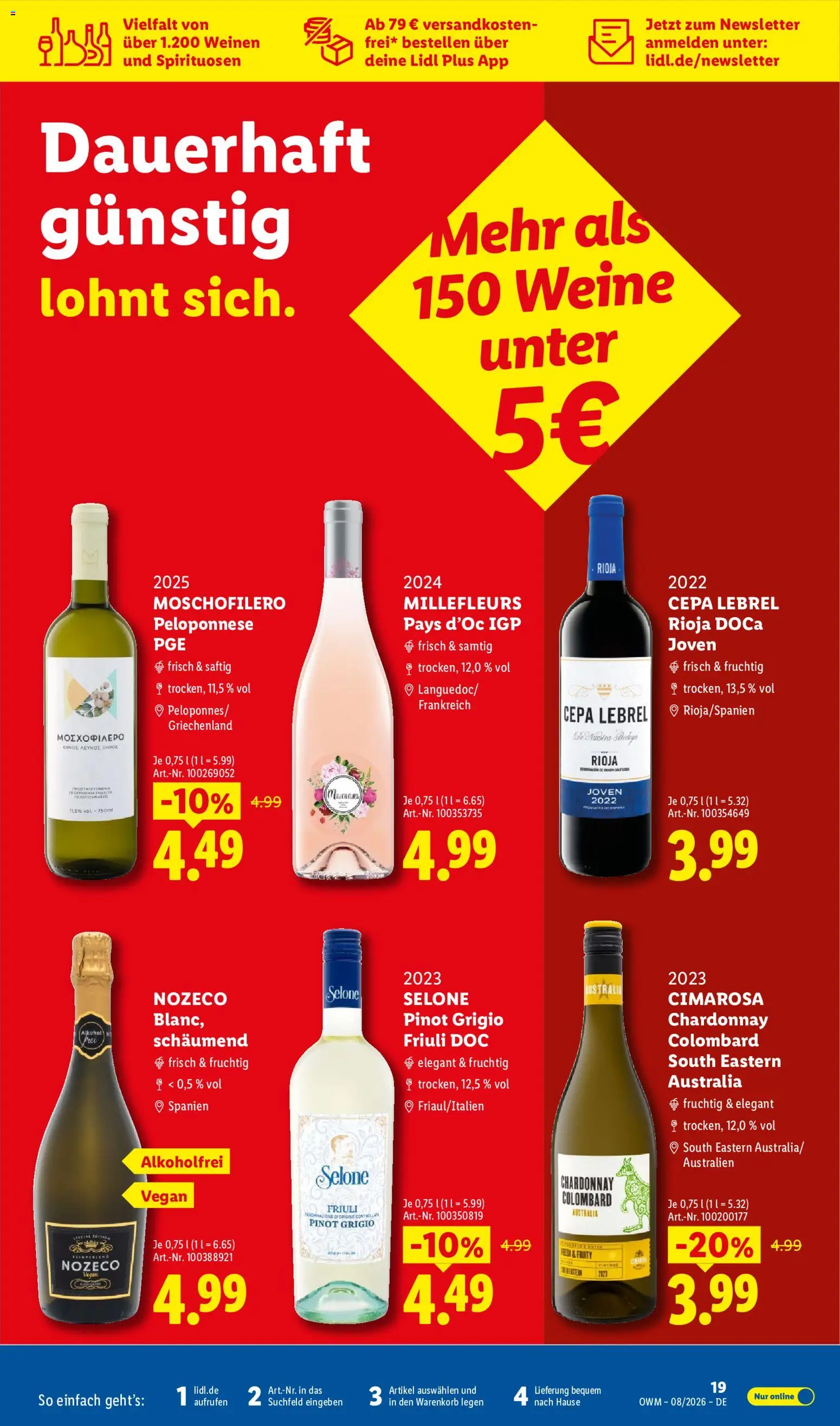 Lidl Prospekt Wein & Spirituosen – gültig ab 01.08.2026 | Seite: 19