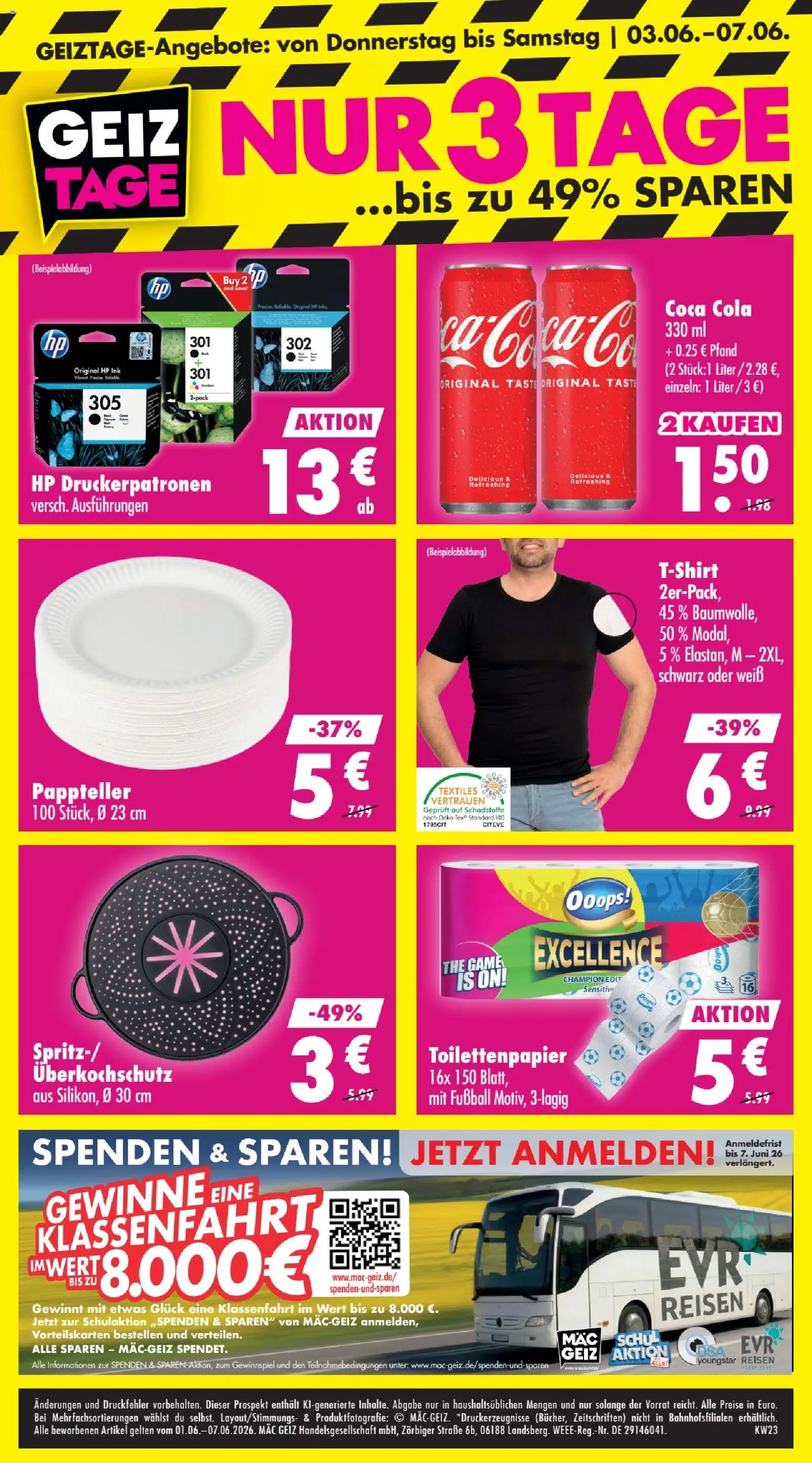 Mäc Geiz Prospekt – gültig ab 01.06.2026 | Seite: 12 | Produkte: HP, Coca cola, Cola, Fußball