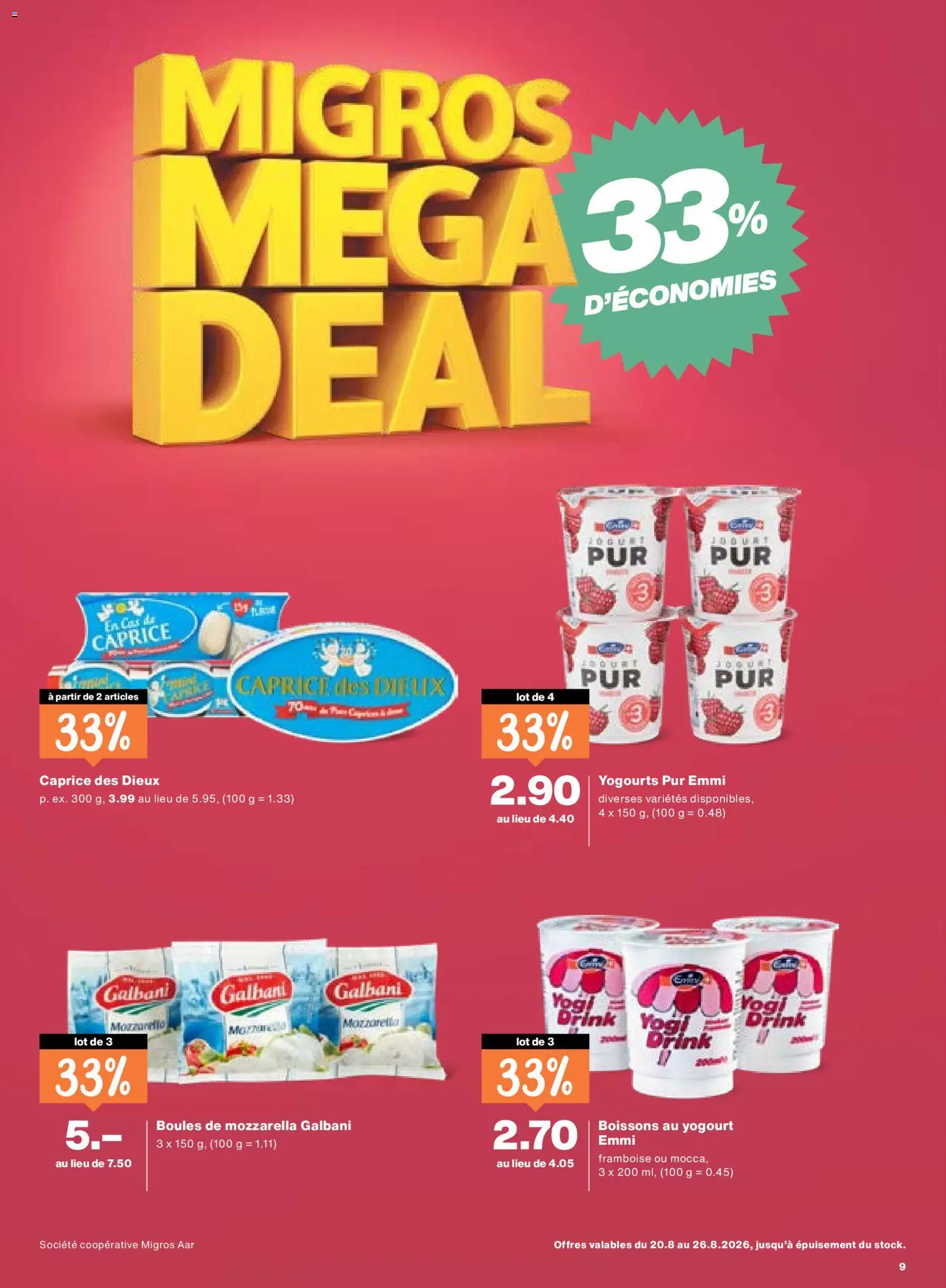 Migros aktionen FR – gültig ab 20.08.2026 | Seite: 9