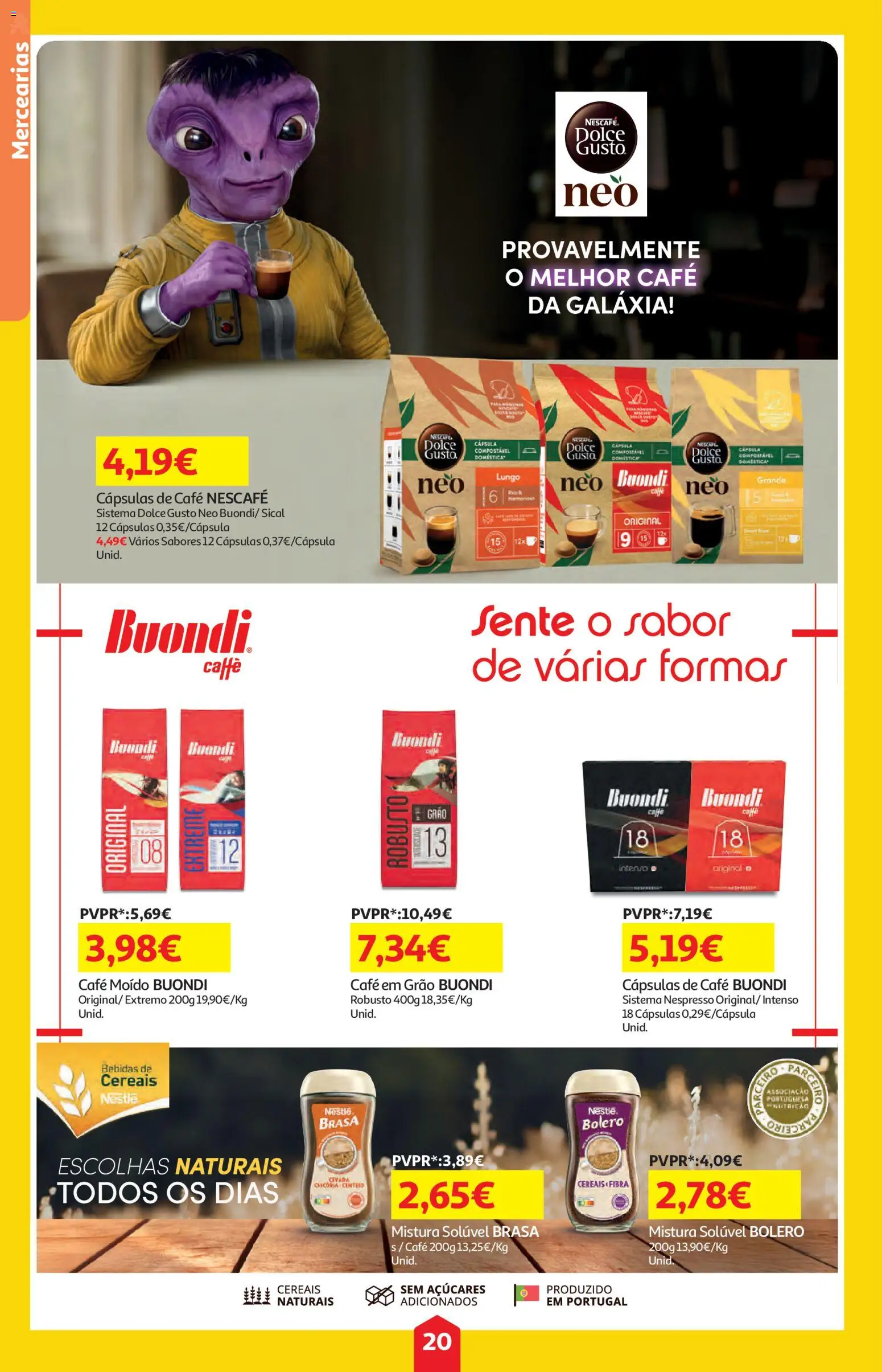 Auchan folheto │ válido de 28.05.2026 | Página: 20 | Produtos: Cafe buondi, Nestlé, Dolce gusto, Cereais