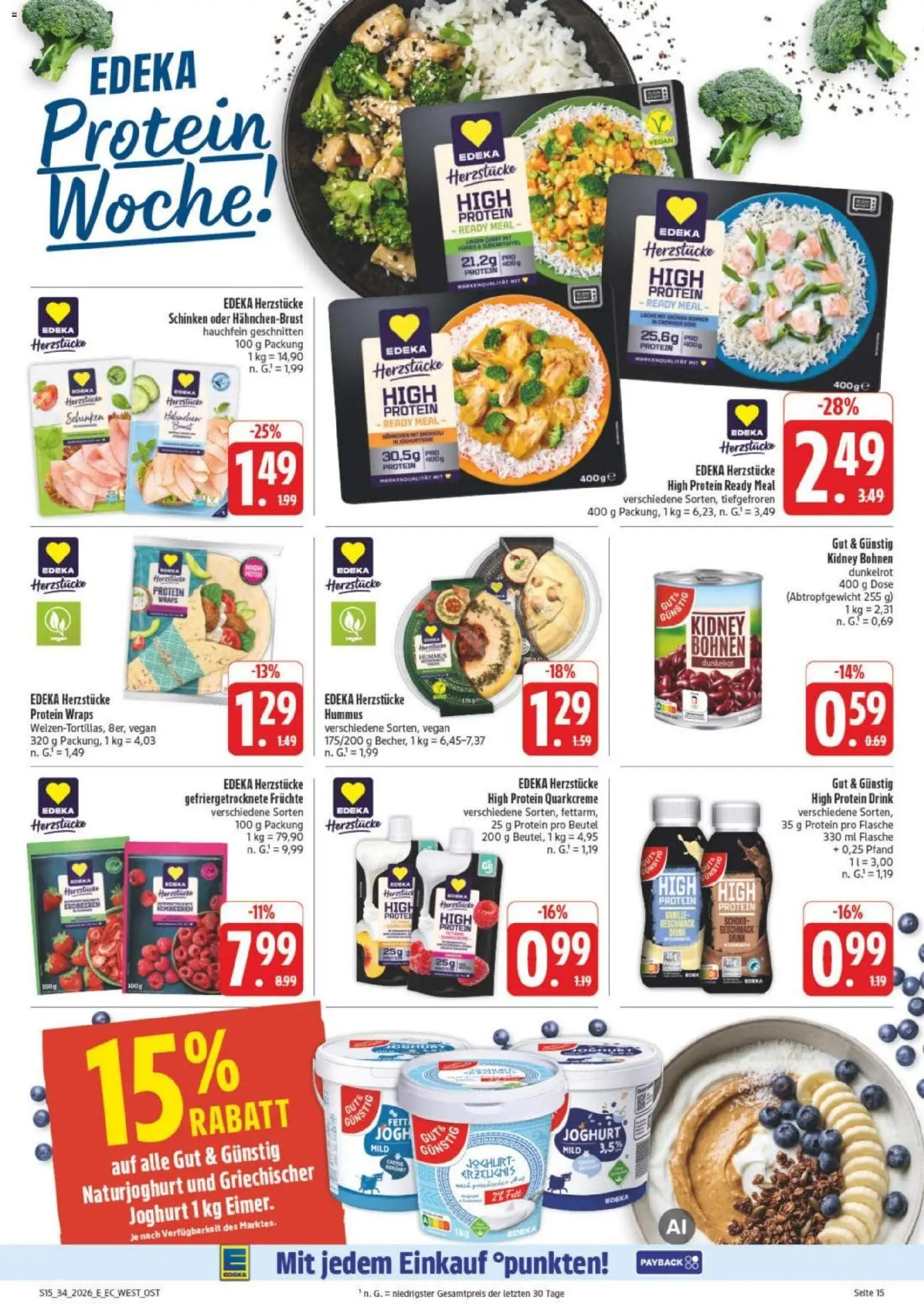 Edeka Prospekt Leipzig – gültig ab 17.08.2026 | Seite: 19 | Produkte: Himbeeren, Joghurt, Hummus, Hahnchenbrust