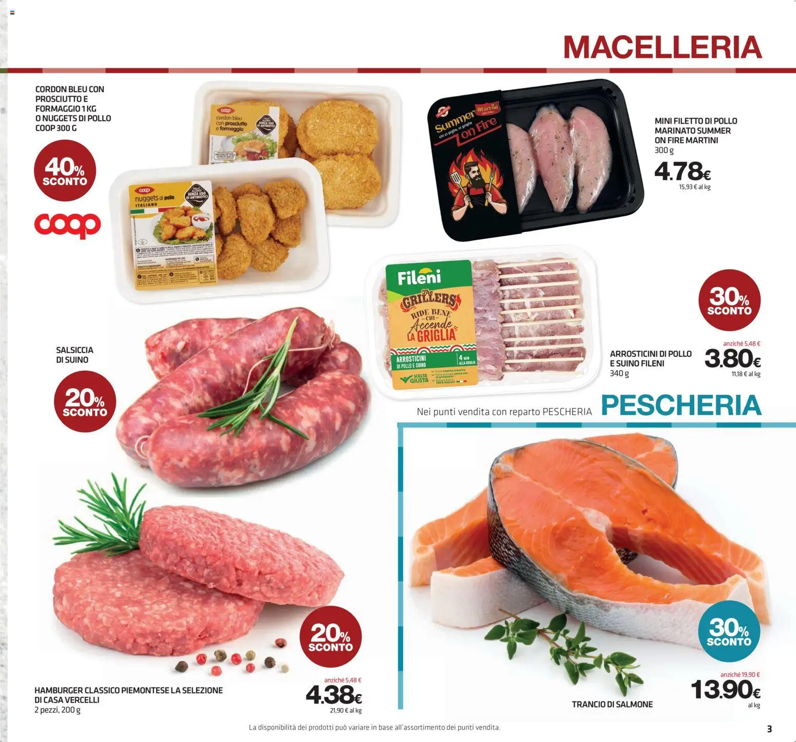 Volantino Superconti del 16/07/2026 | Pagina: 3 | Prodotti: Pollo, Nuggets, Salsiccia, Arrosticini