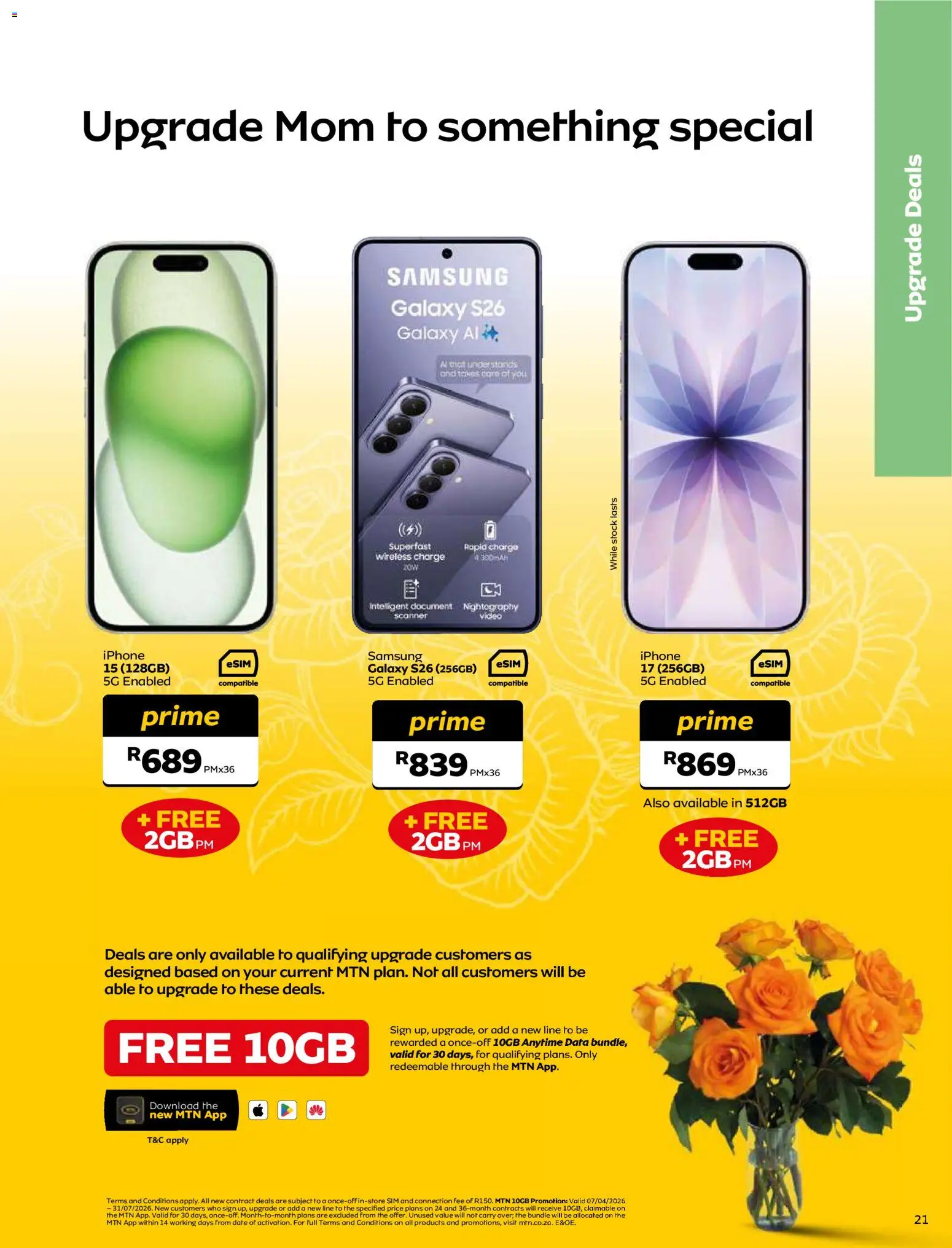 New MTN catalogue – valid from 07.05.2026 | Page: 21 | Products: Data, Sim, Stock
