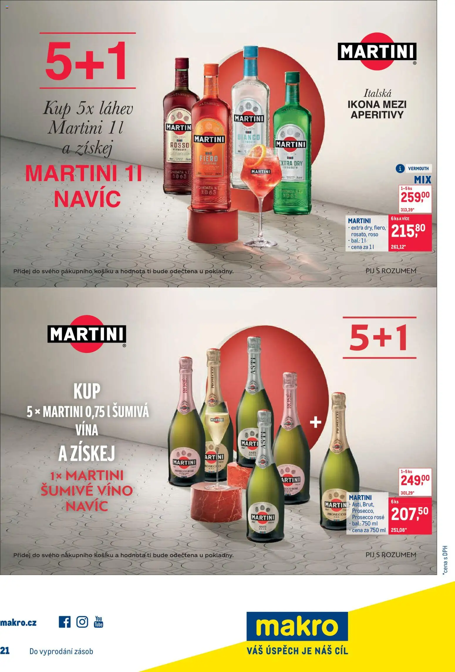 Makro leták - Pro milovníky jídla od 23.09.2026 | Strana: 28 | Produkty: Prosecco, Šumivé víno, Martini asti, Martini Bianco