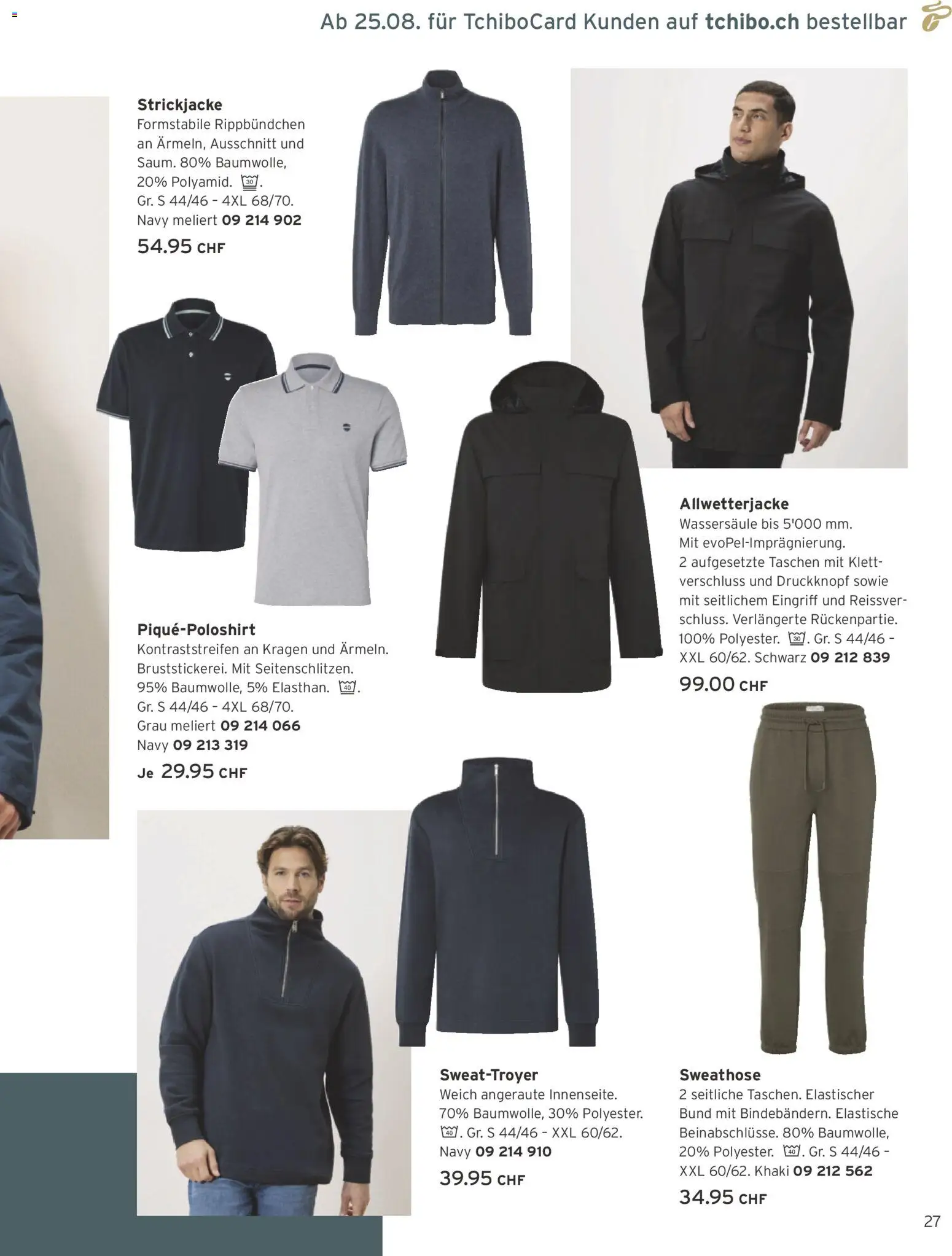Tchibo aktionen – gültig ab 01.09.2026 | Seite: 27 | Produkte: Strickjacke, Sweathose