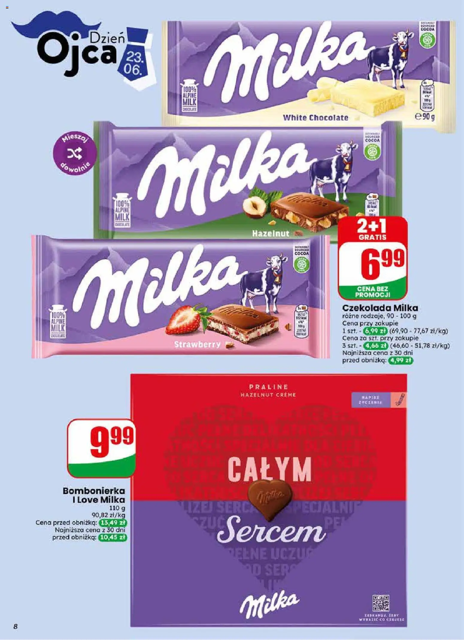 Dino gazetka od 17.06.2026 | Strona: 8 | Produkty: Bombonierka, Czekolada milka, Milka, Ser