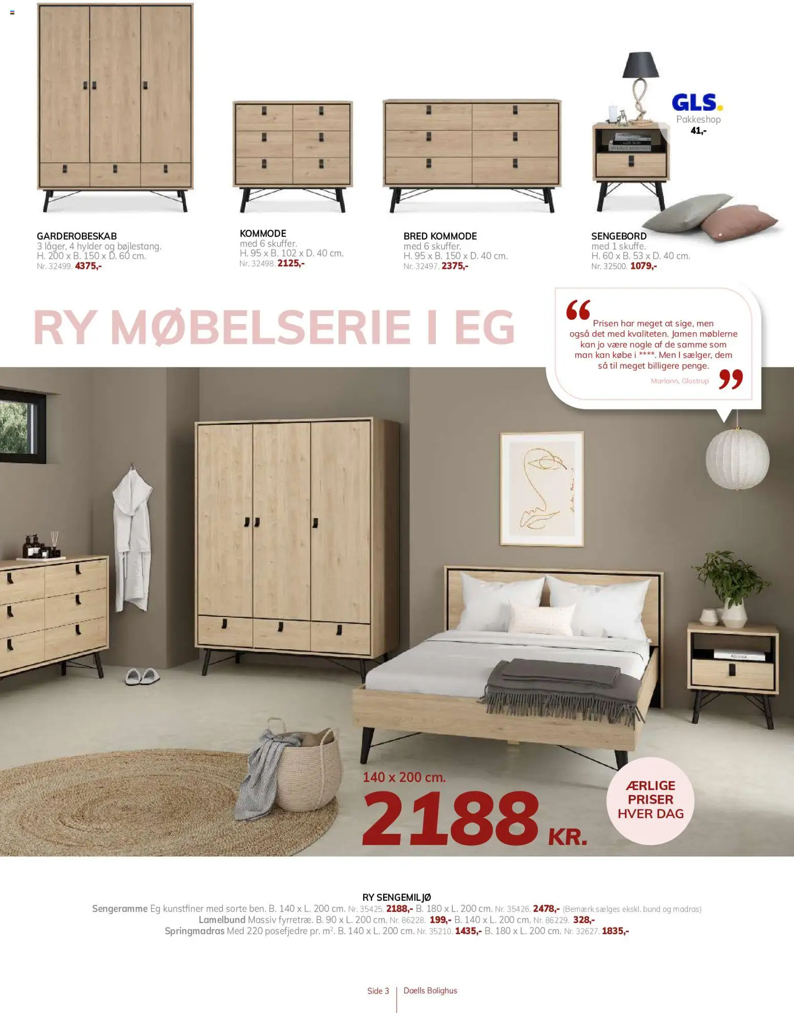 Daells Bolighus tilbudsavis – gyldig fra 10.06.2026 | Side: 3 | Produkter: Madras, Kommode, Sengebord, Søm